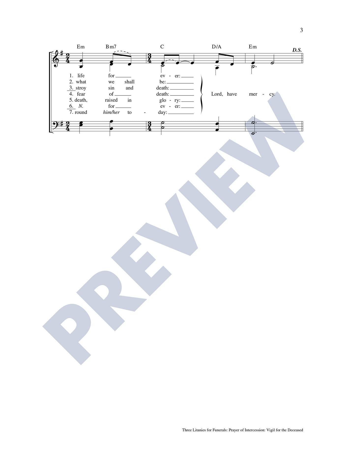 Three Litanies for Funerals
