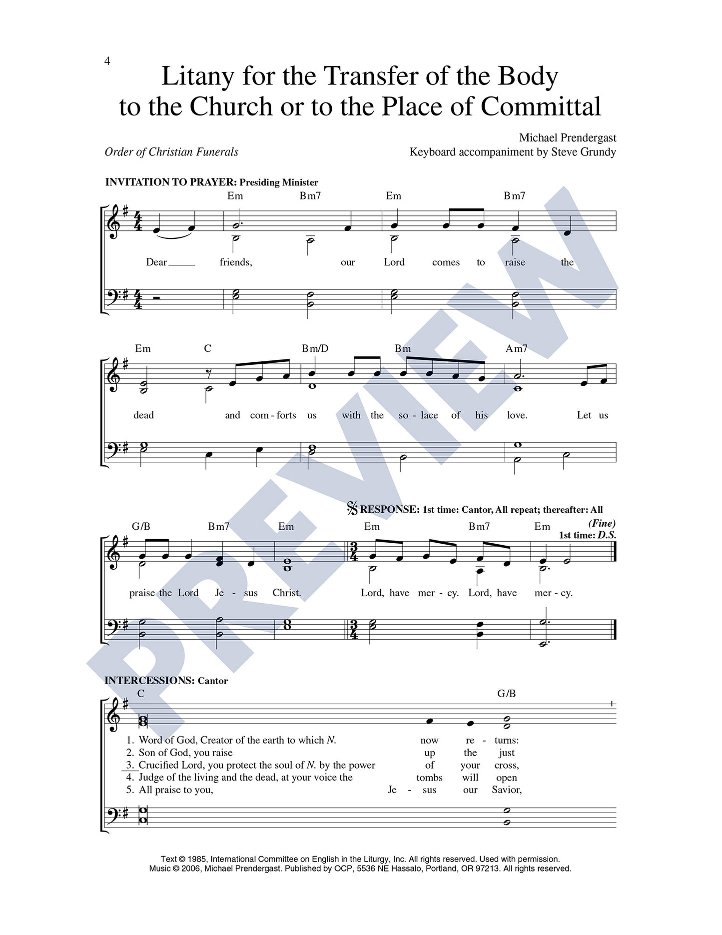 Three Litanies for Funerals