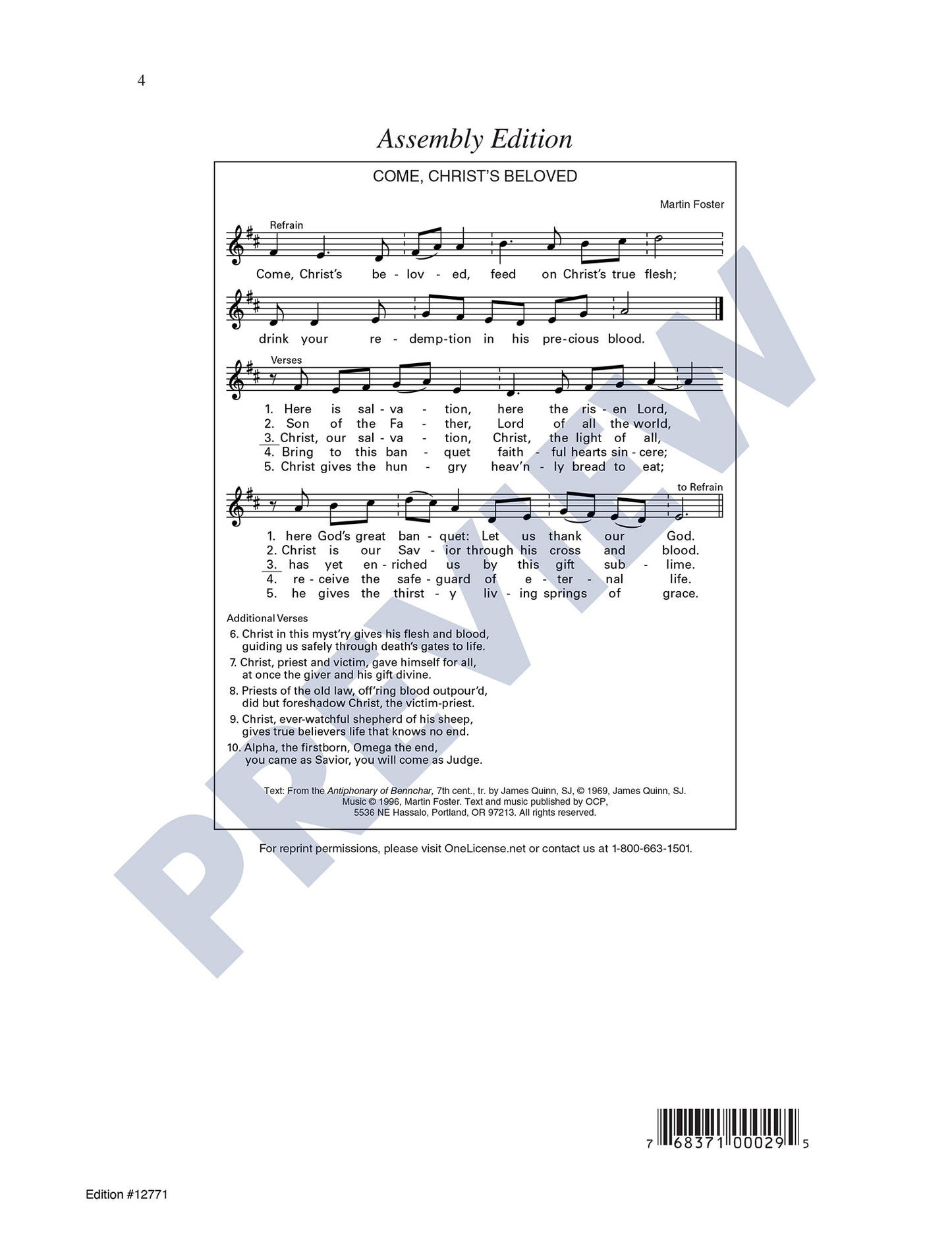 Come, Christ's Beloved