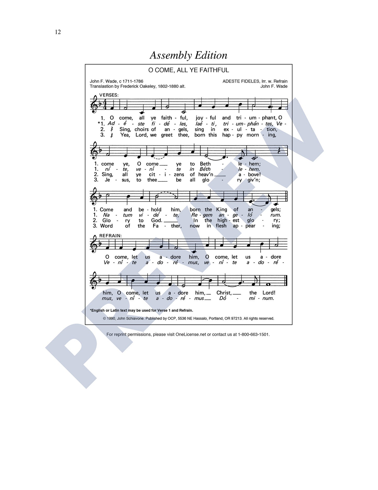 O Come, All Ye Faithful