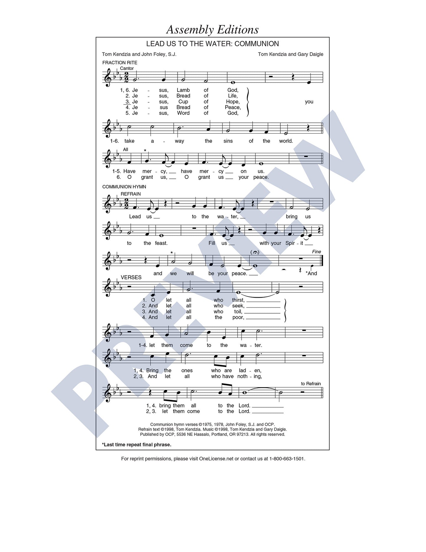 Lead Us to the Water: Communion