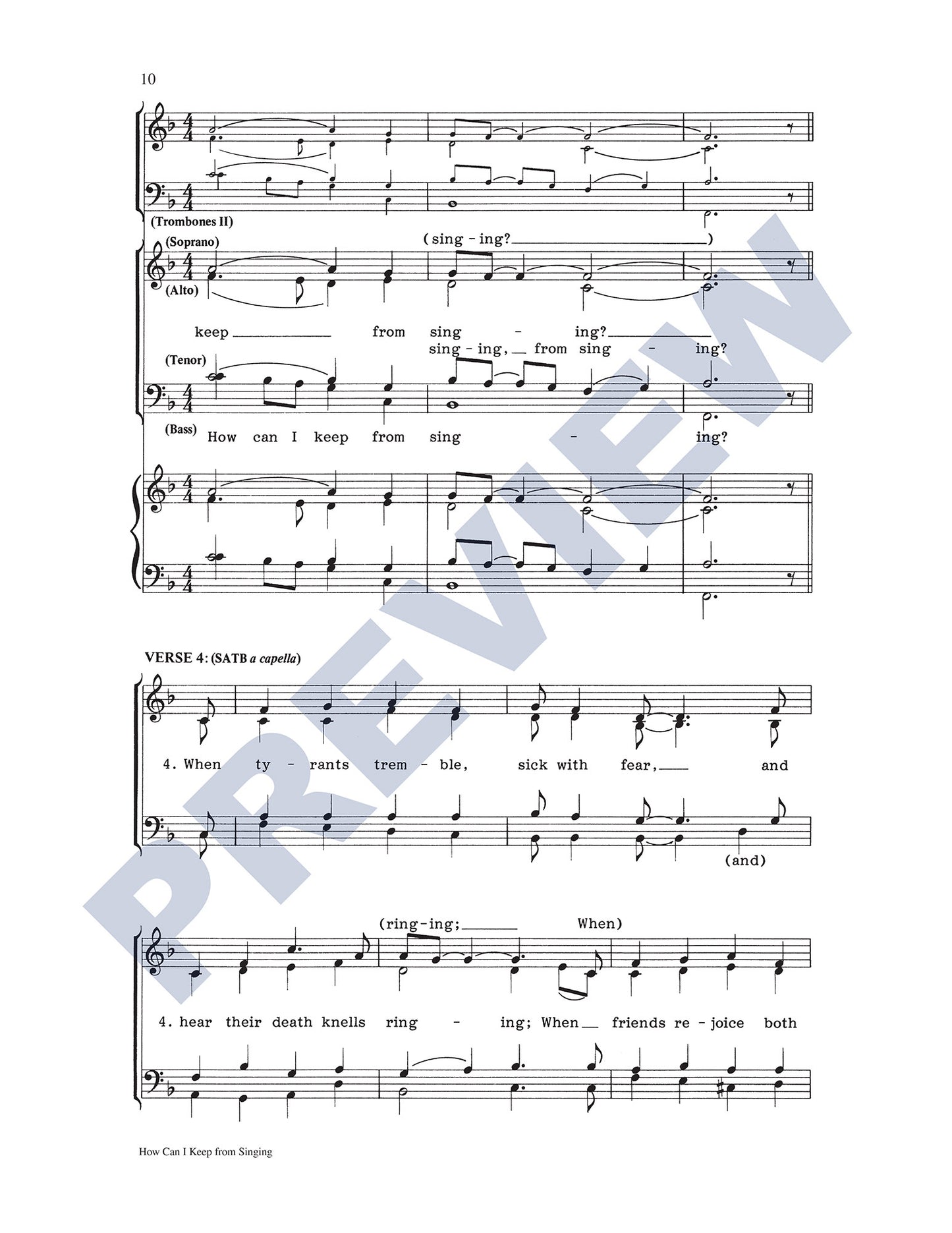 How Can I Keep from Singing