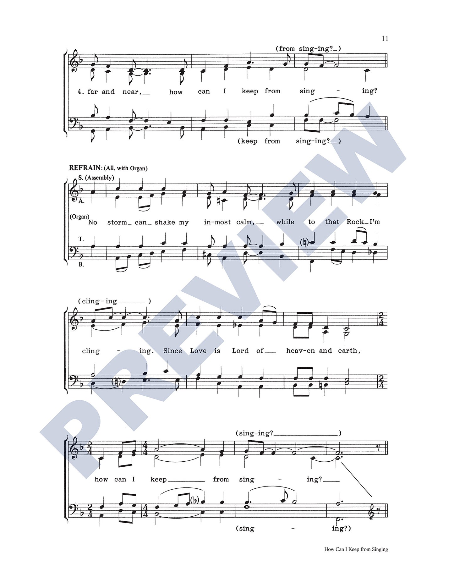 How Can I Keep from Singing