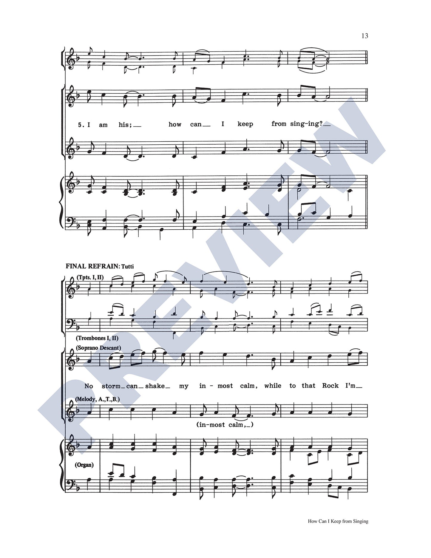 How Can I Keep from Singing