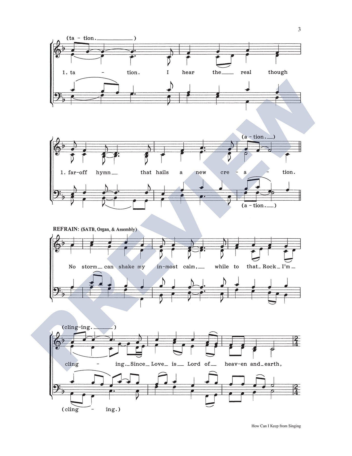 How Can I Keep from Singing