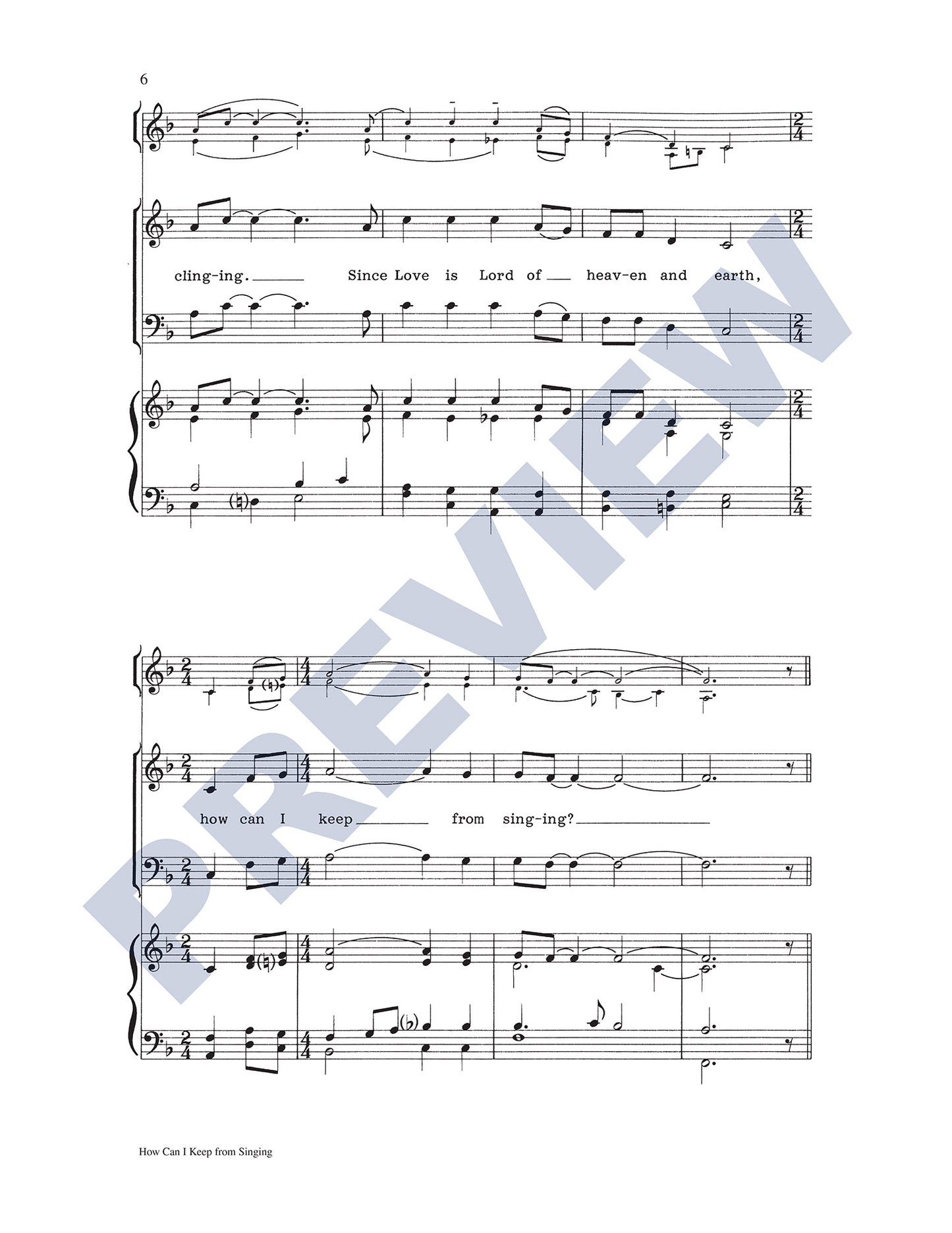 How Can I Keep from Singing