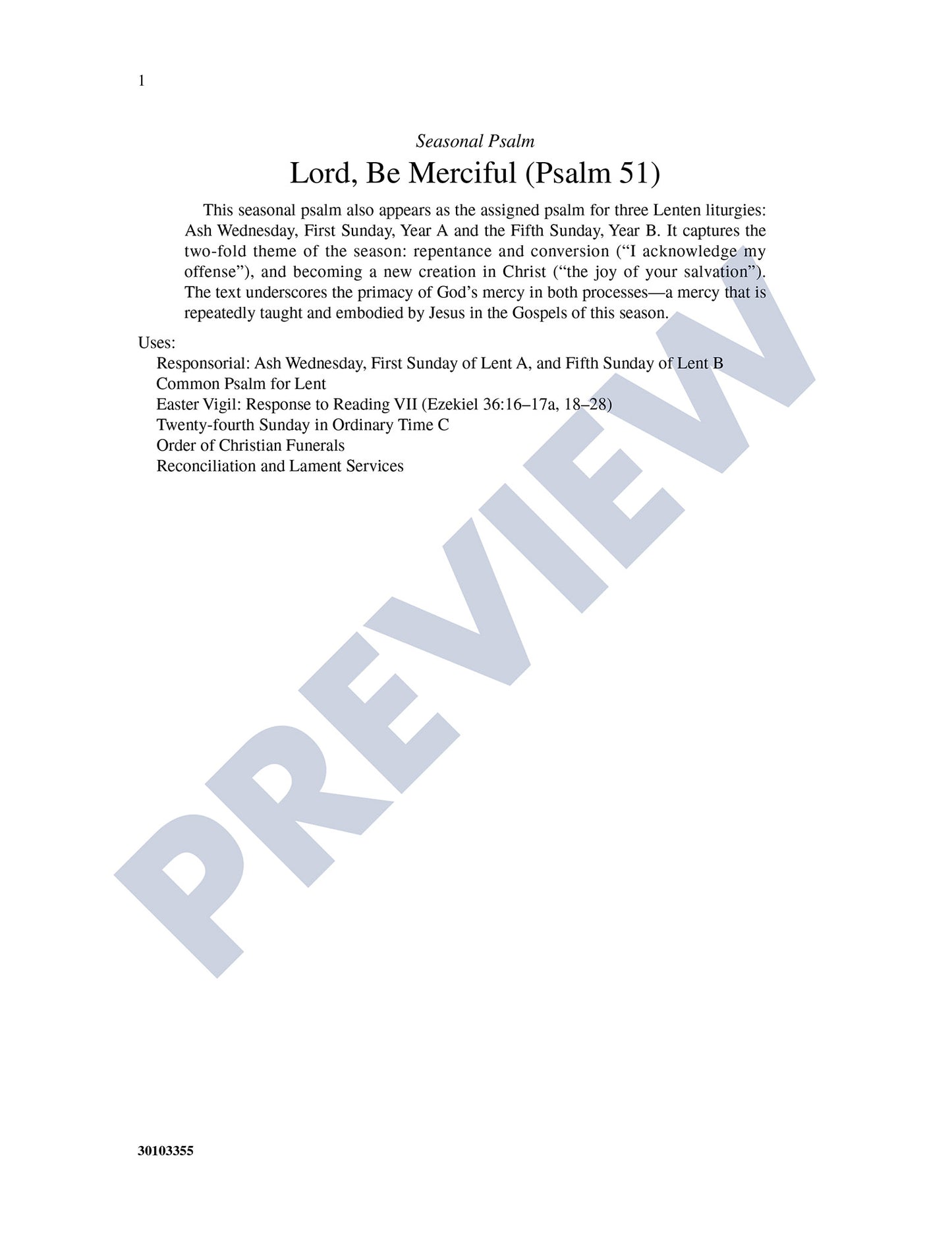 Lord, Be Merciful (Psalm 51)