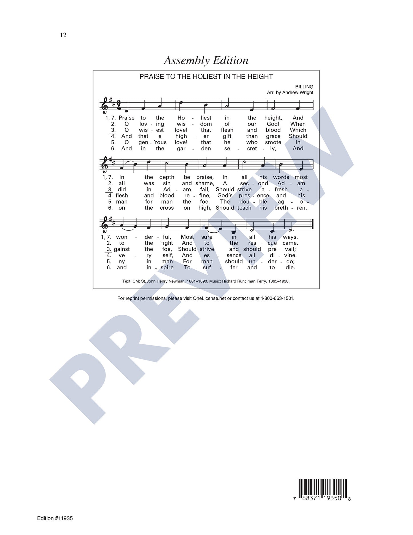 Praise to the Holiest in the Height