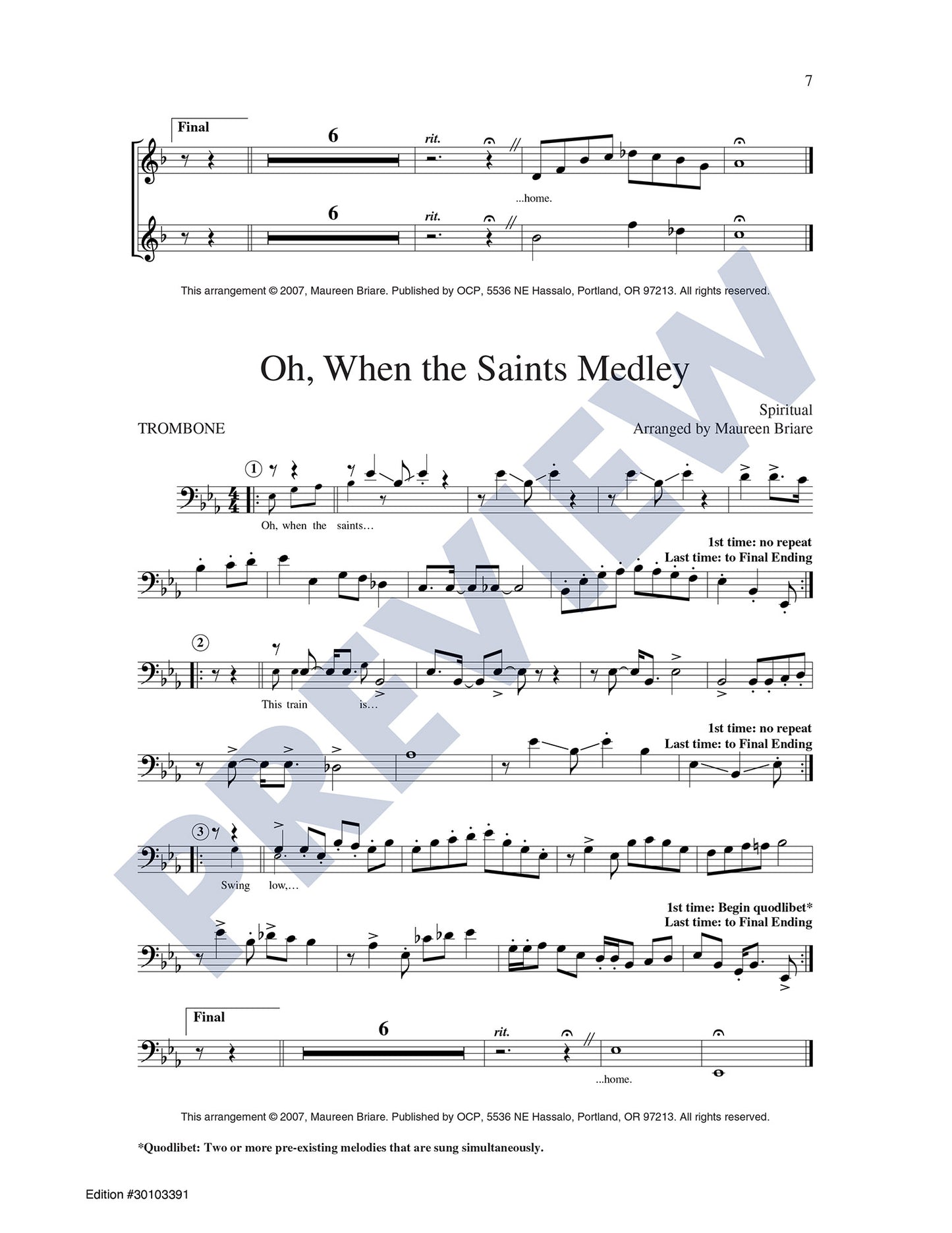Oh, When the Saints Medley