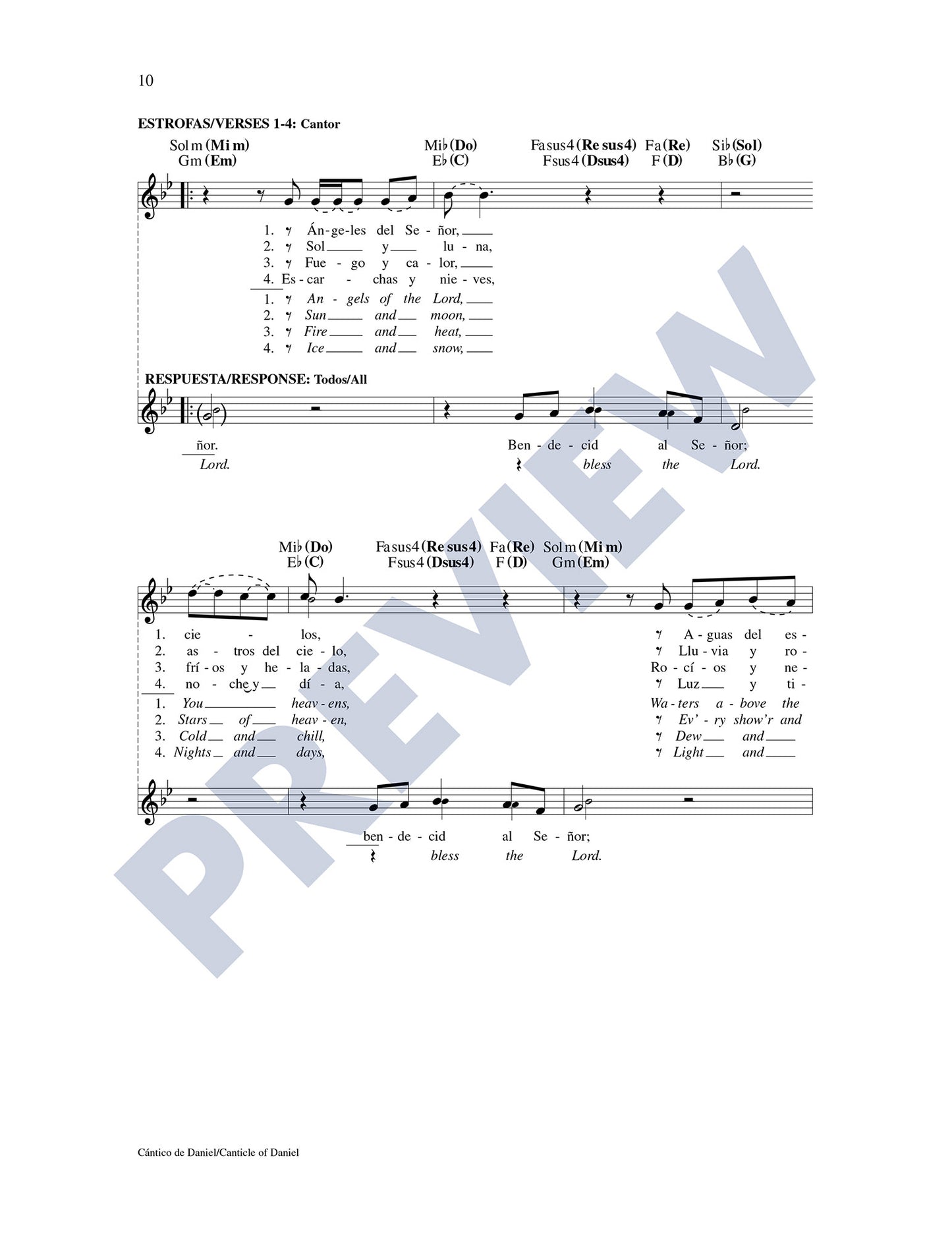 Cántico de Daniel/Canticle of Daniel