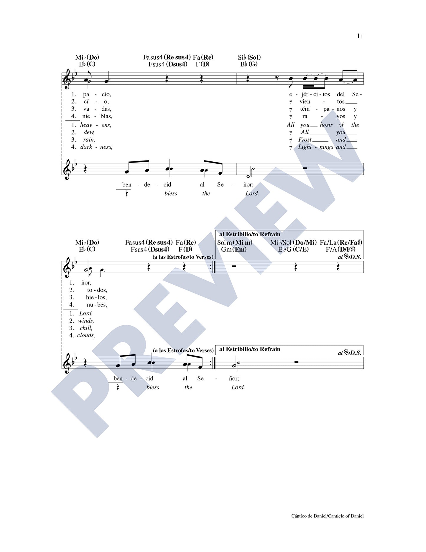 Cántico de Daniel/Canticle of Daniel