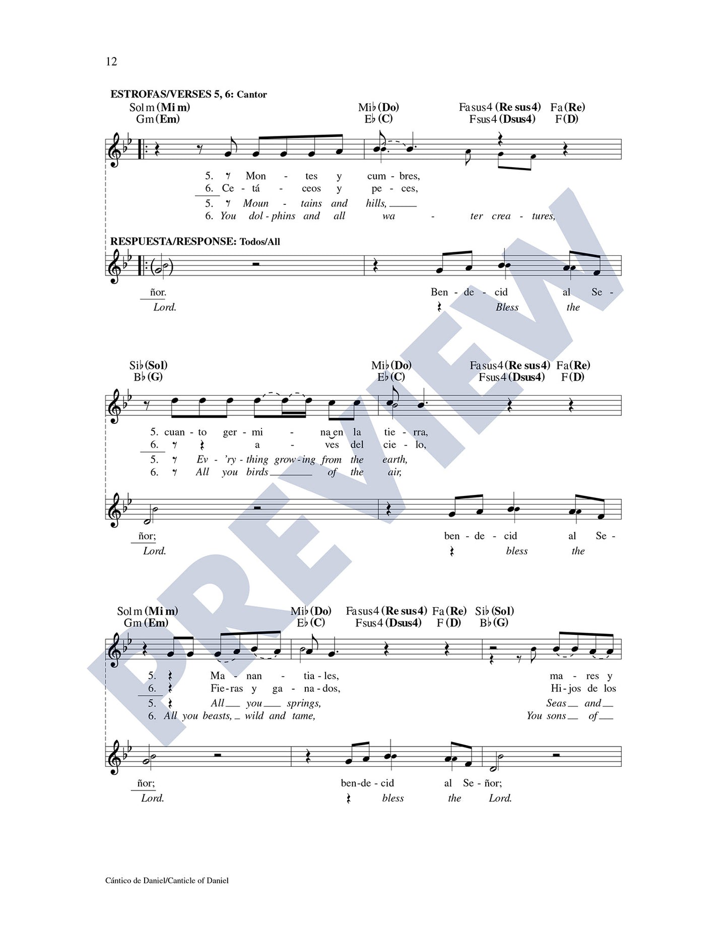 Cántico de Daniel/Canticle of Daniel