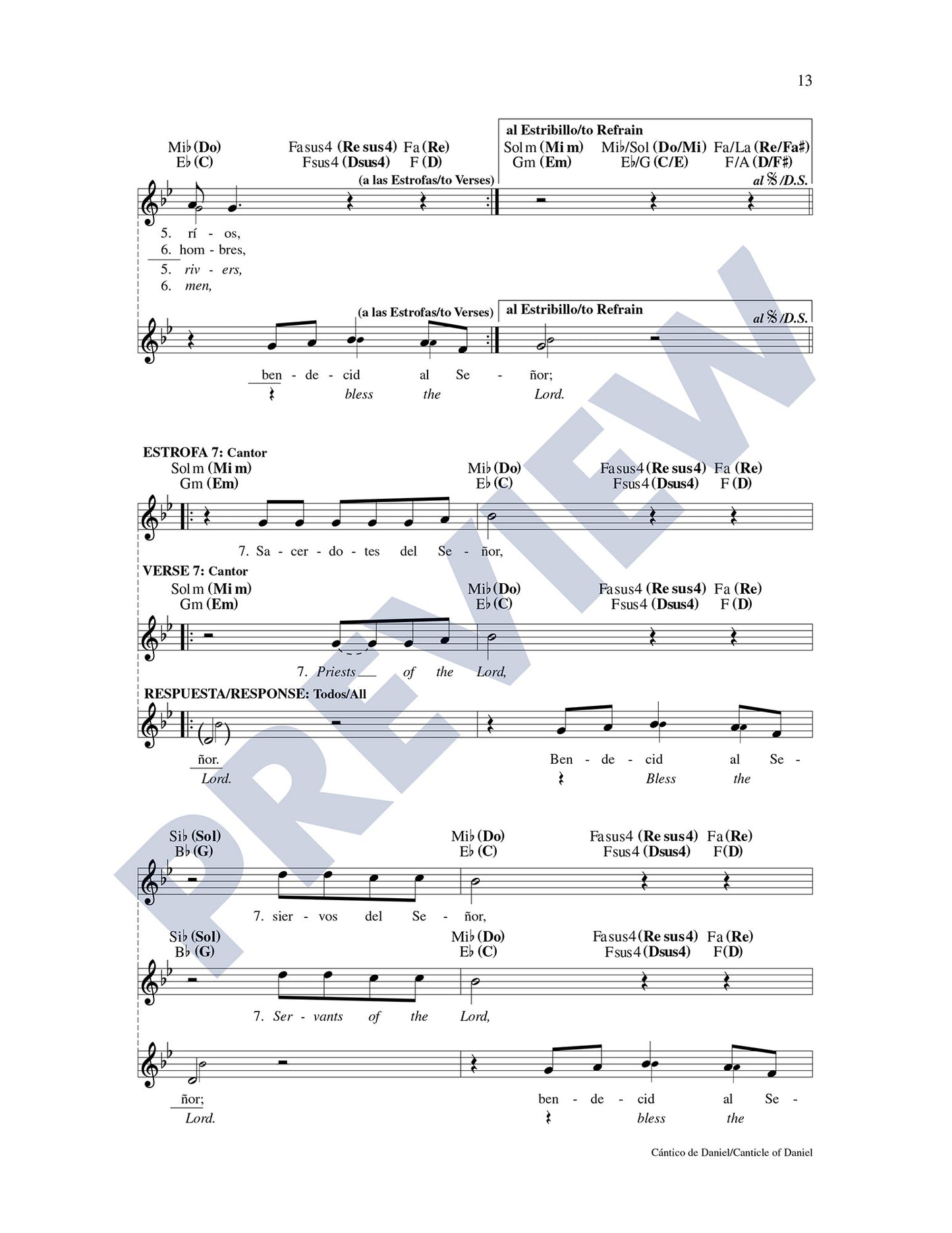 Cántico de Daniel/Canticle of Daniel