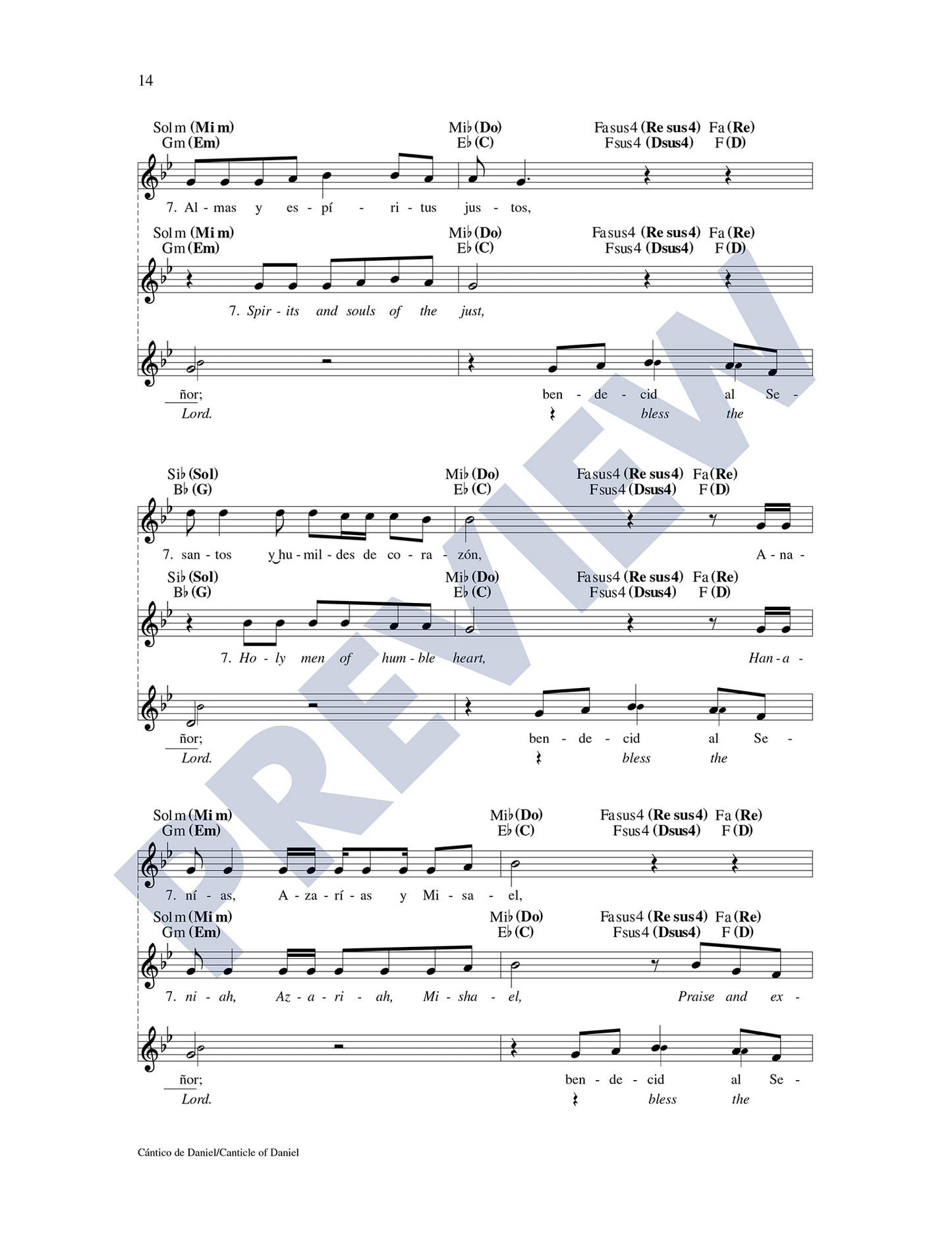 Cántico de Daniel/Canticle of Daniel