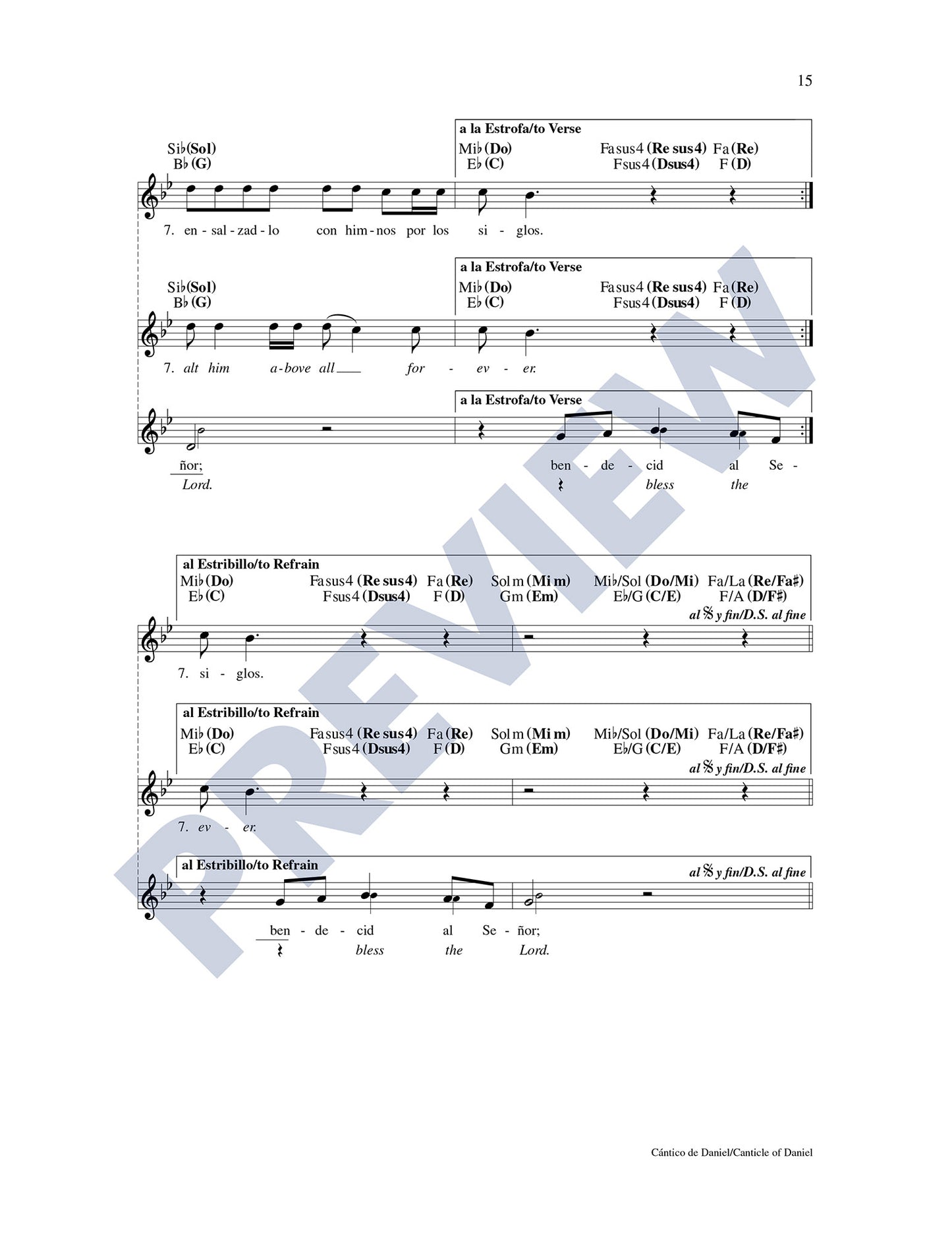 Cántico de Daniel/Canticle of Daniel