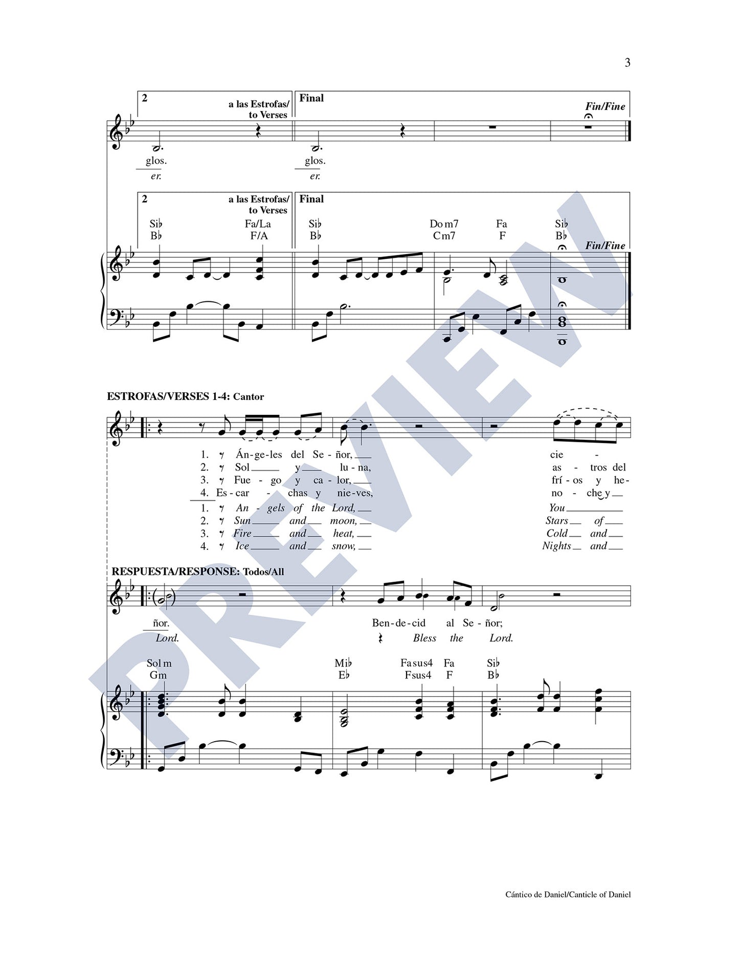 Cántico de Daniel/Canticle of Daniel