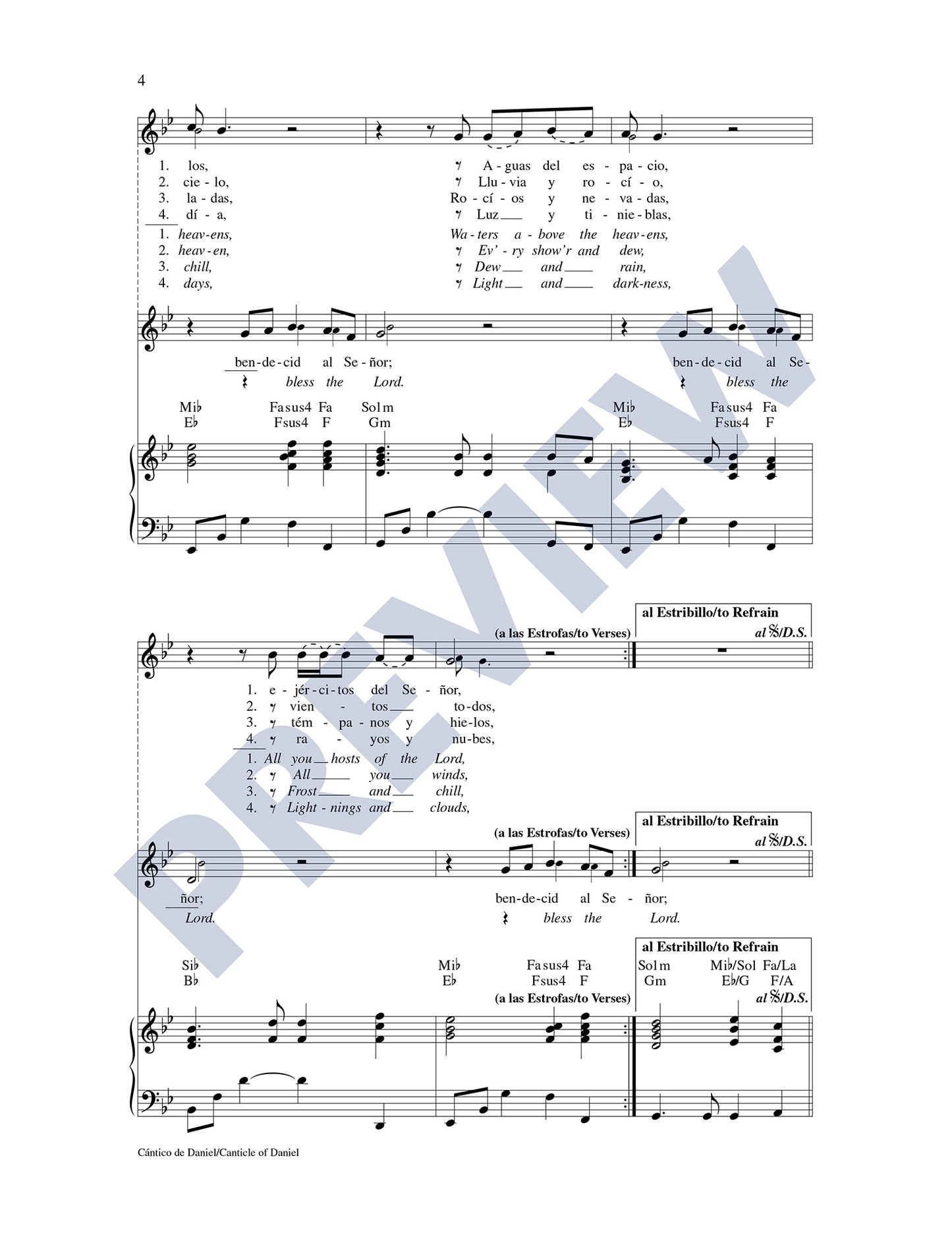 Cántico de Daniel/Canticle of Daniel