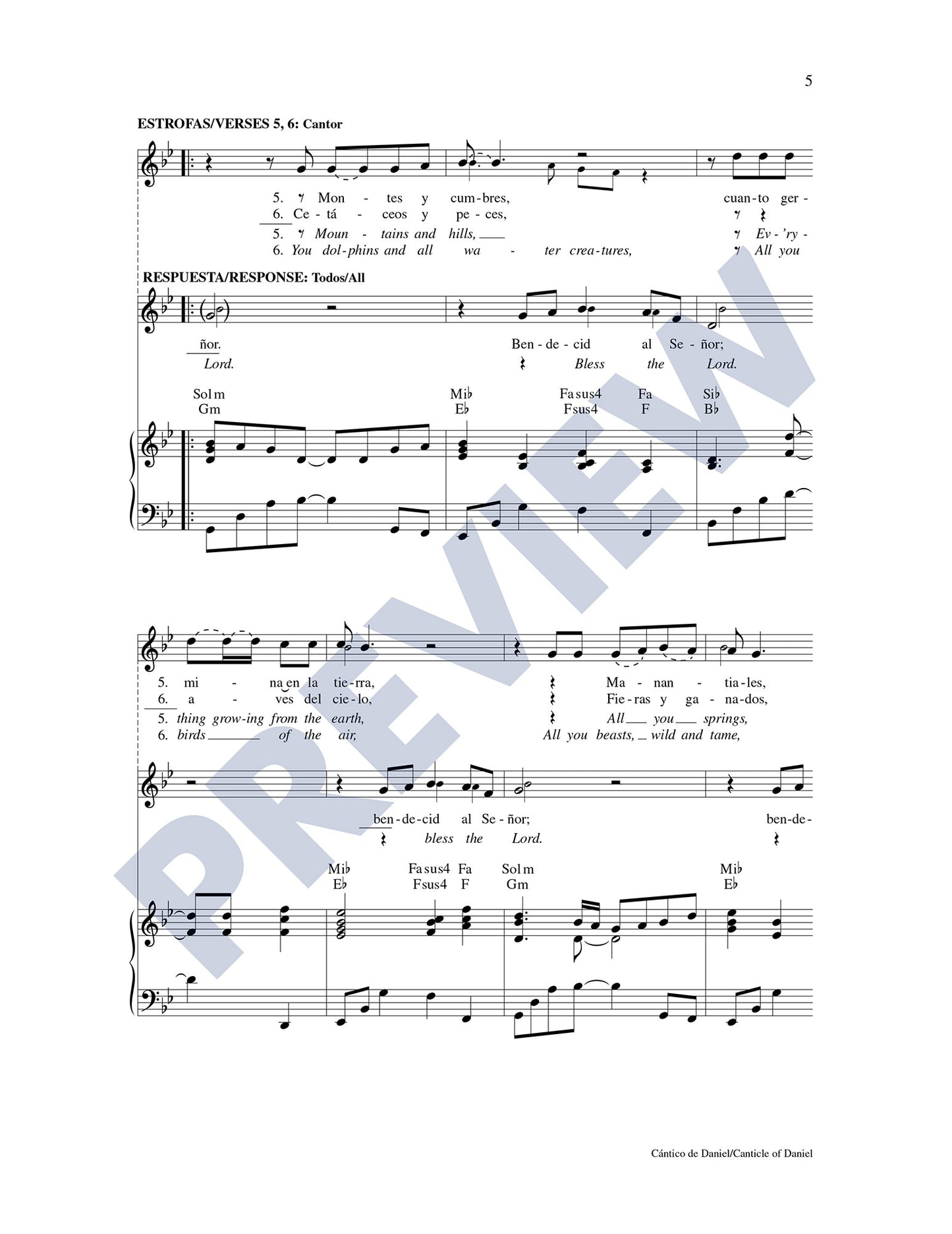 Cántico de Daniel/Canticle of Daniel