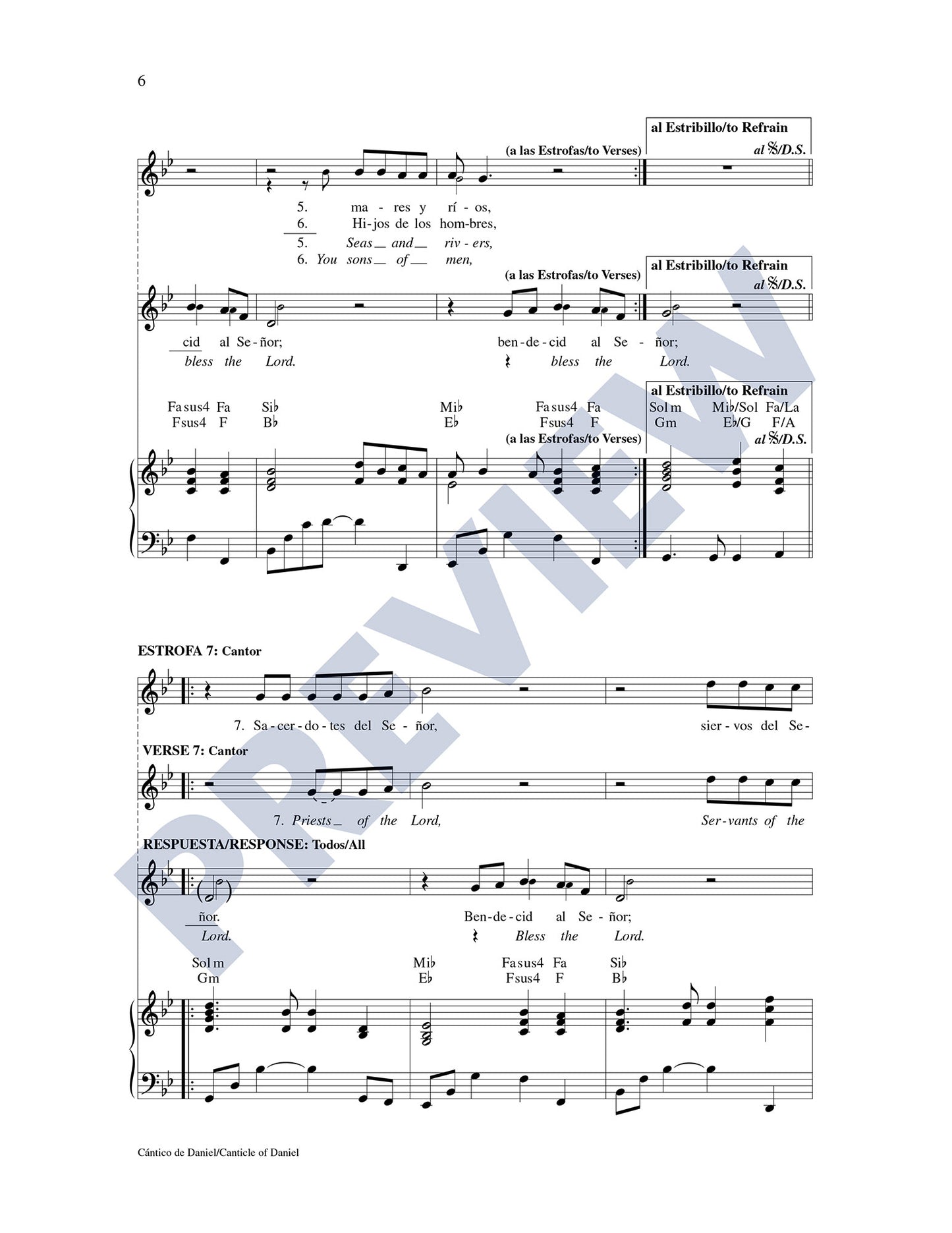 Cántico de Daniel/Canticle of Daniel