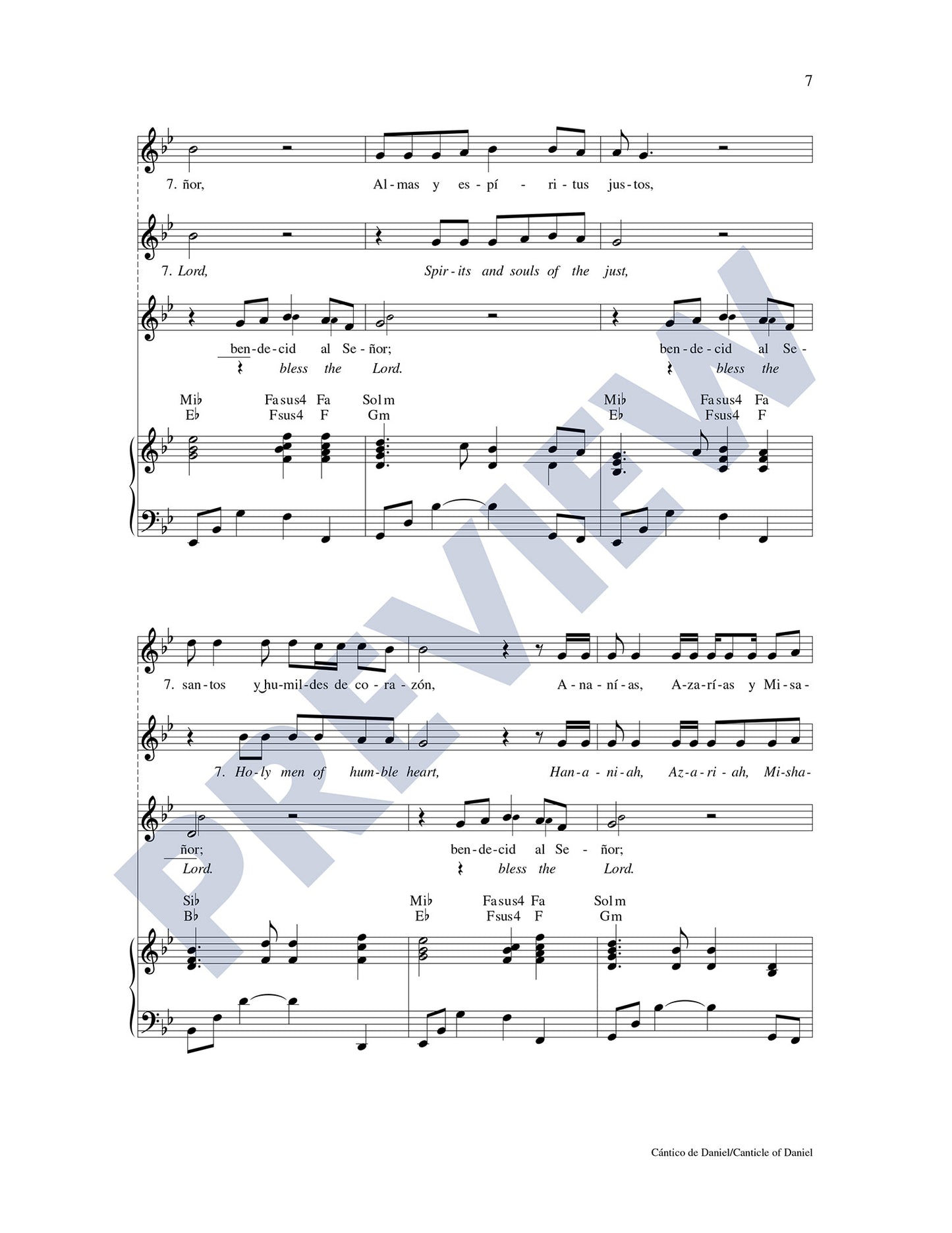 Cántico de Daniel/Canticle of Daniel