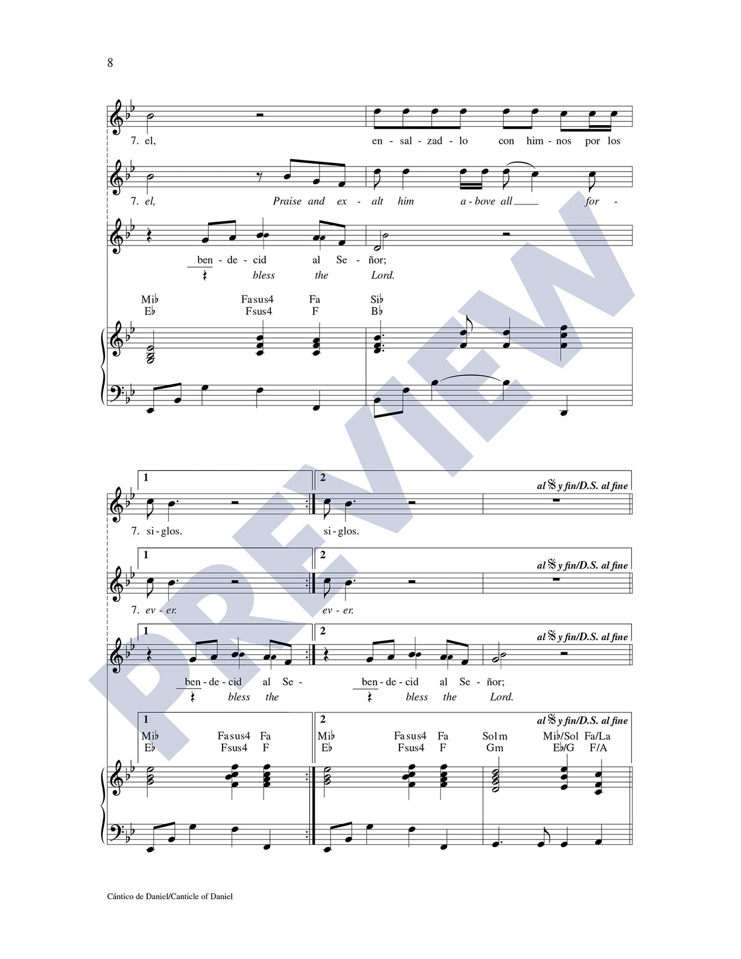 Cántico de Daniel/Canticle of Daniel