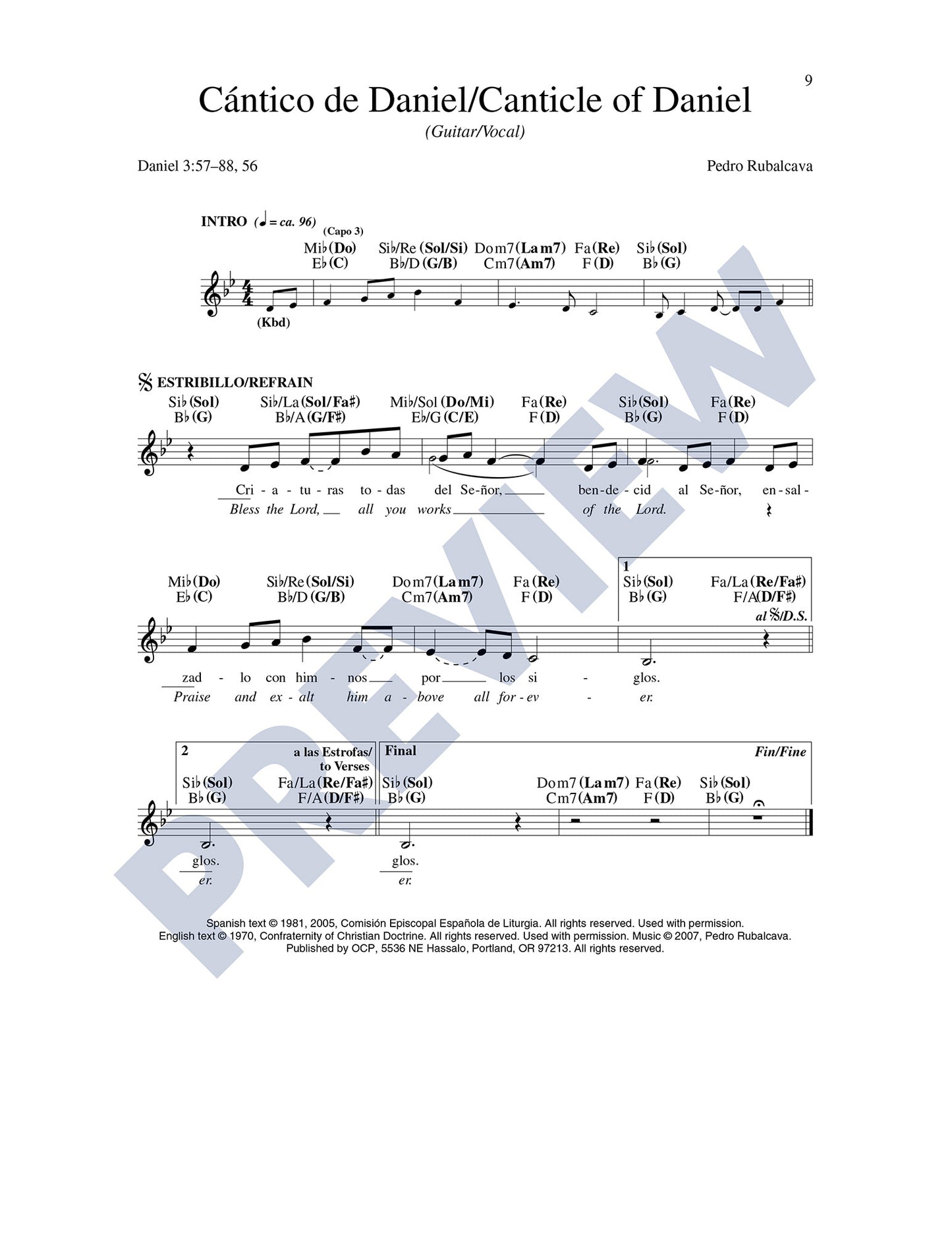 Cántico de Daniel/Canticle of Daniel