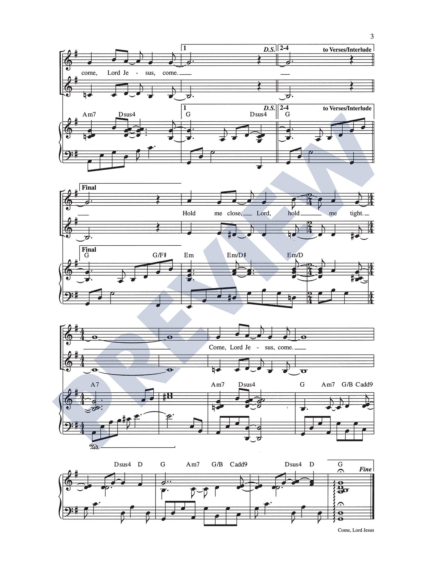 Come, Lord Jesus (Prayer of St. Francis)