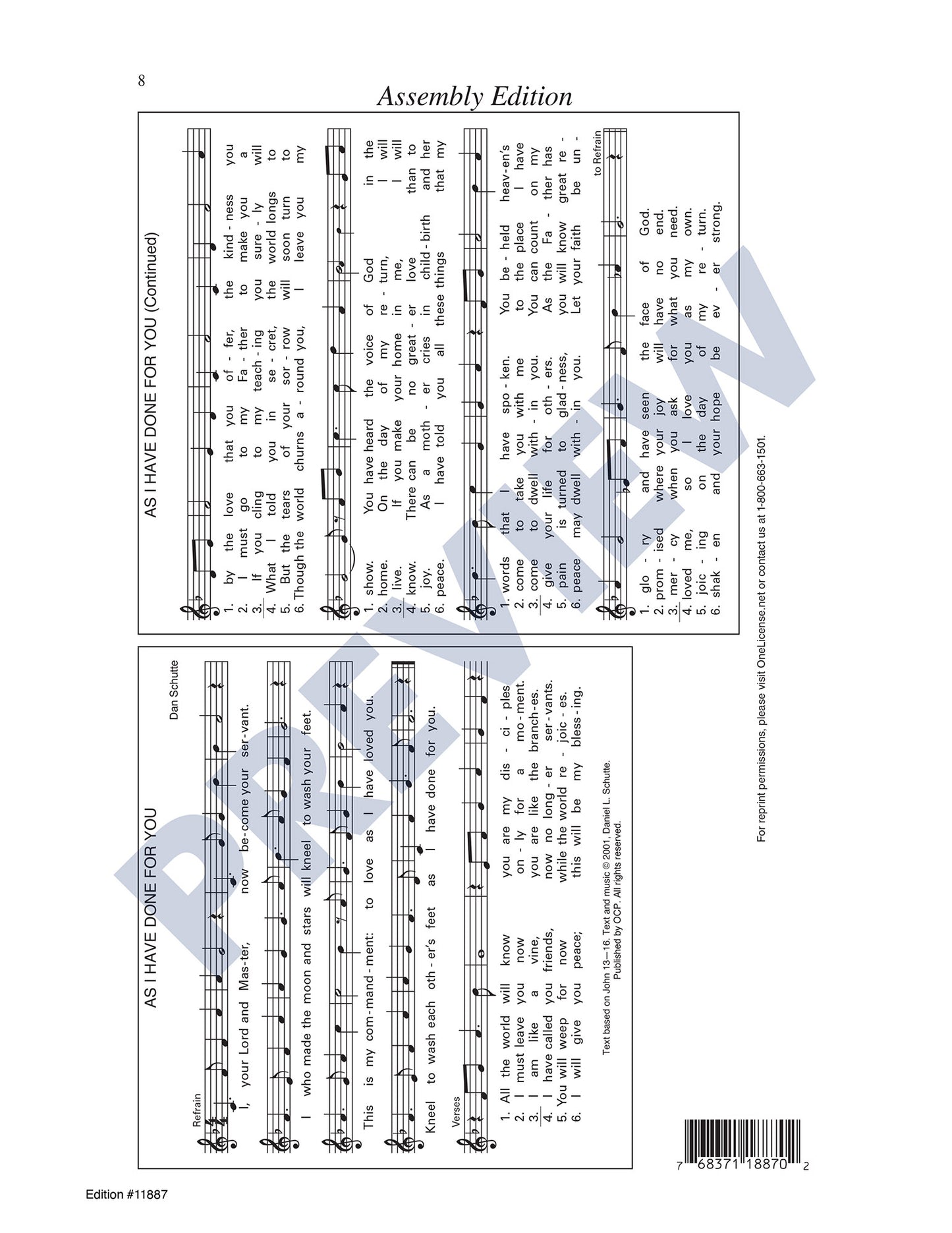 As I Have Done for You