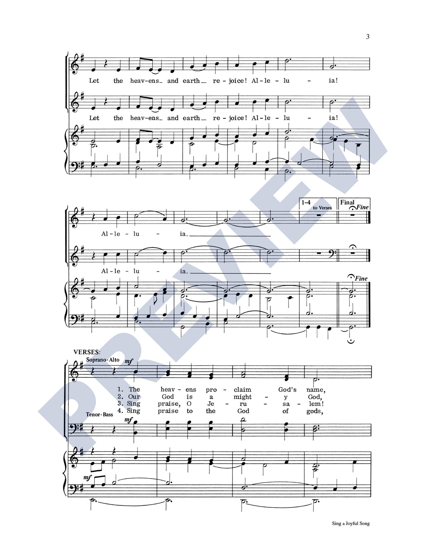 Sing a Joyful Song
