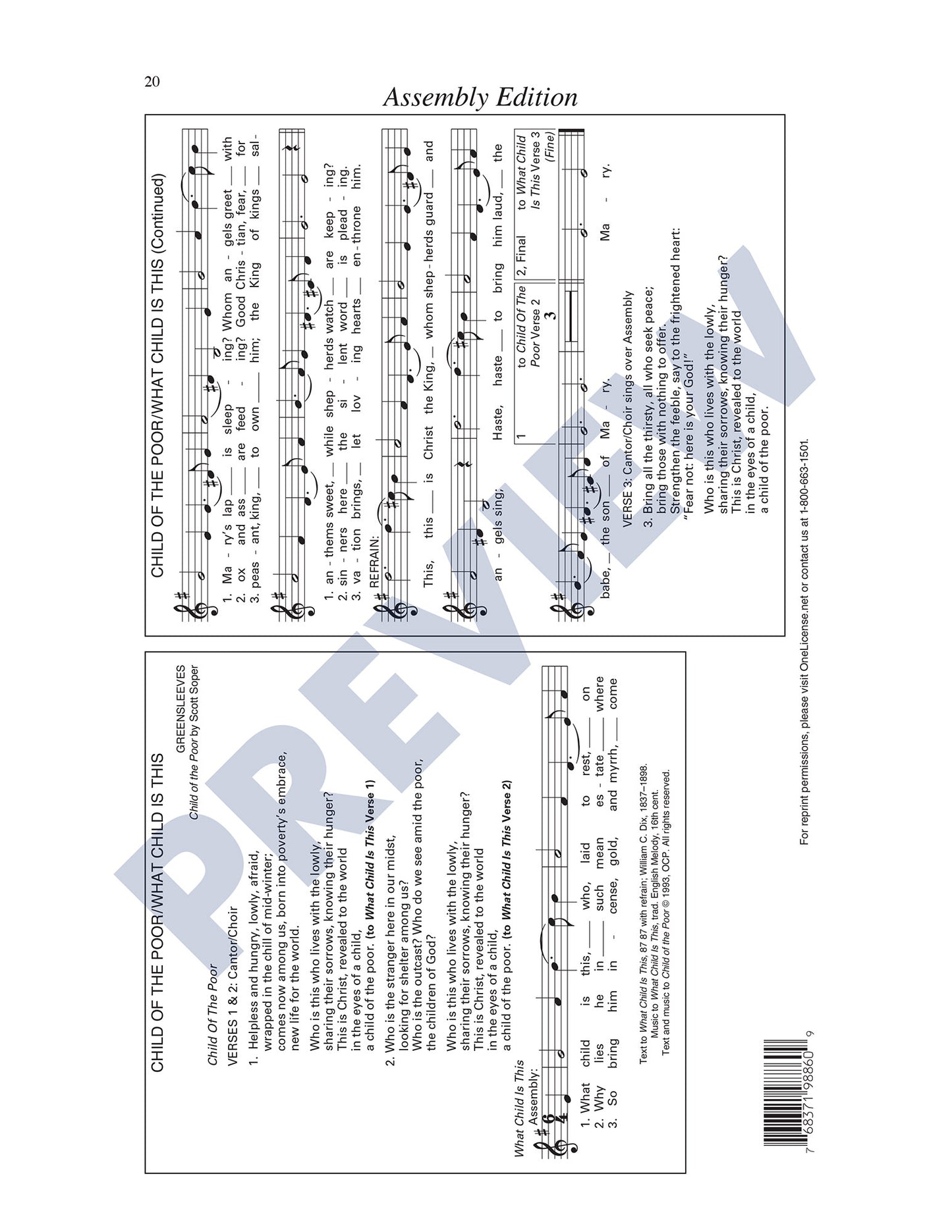 Child of the Poor/What Child Is This