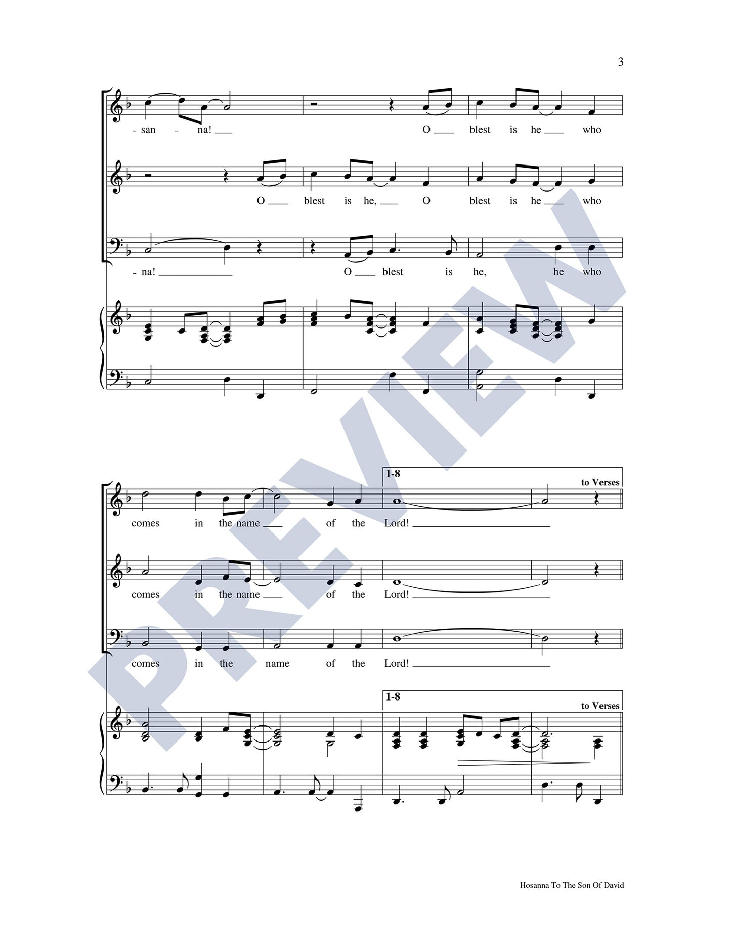 Hosanna to the Son of David
