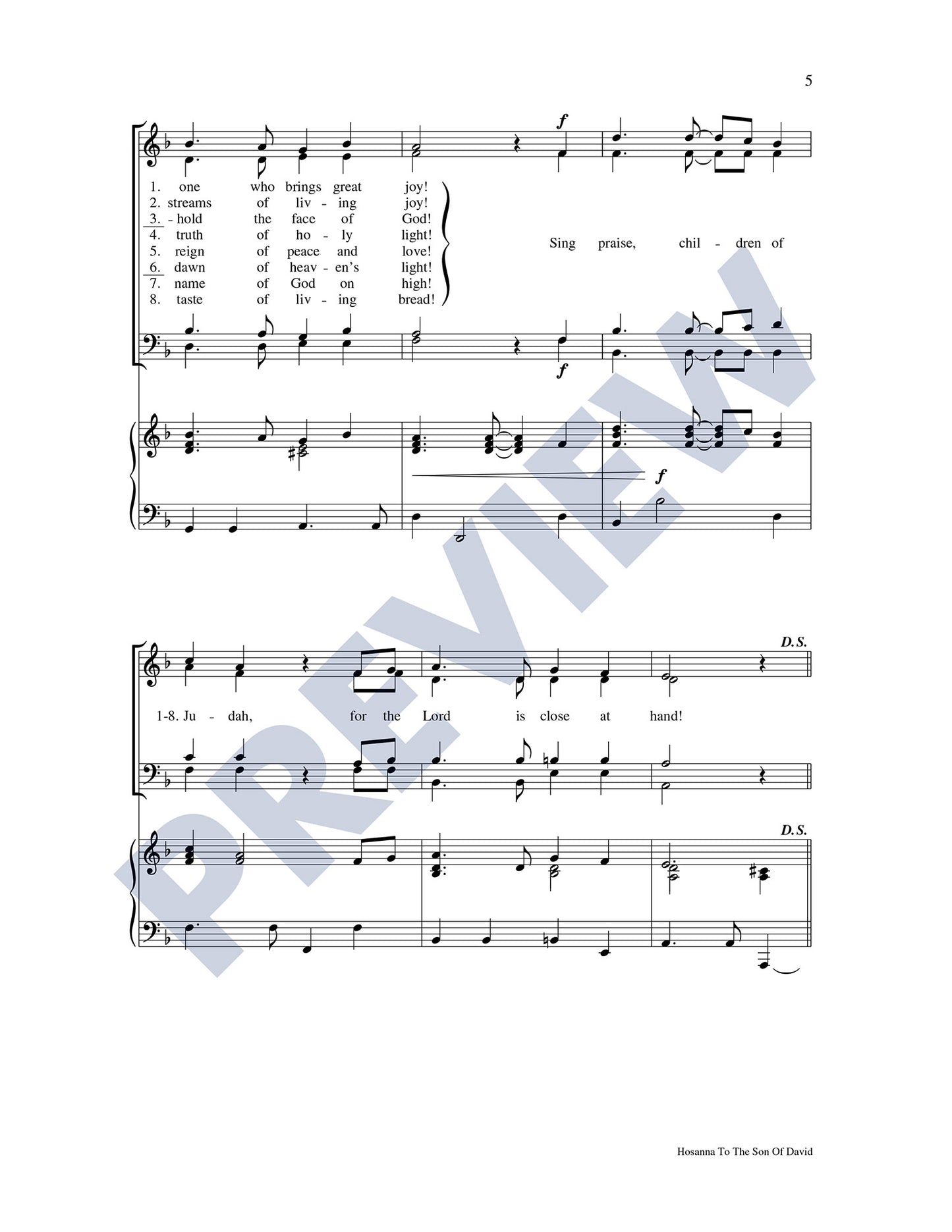 Hosanna to the Son of David