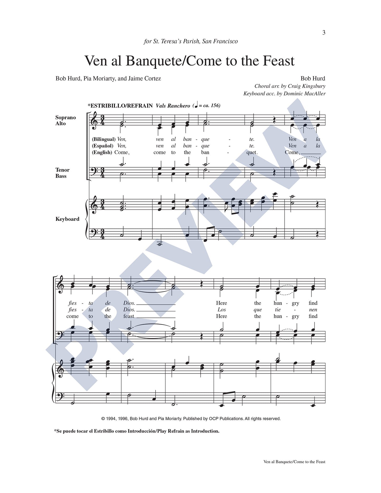 Ven al Banquete/Come to the Feast