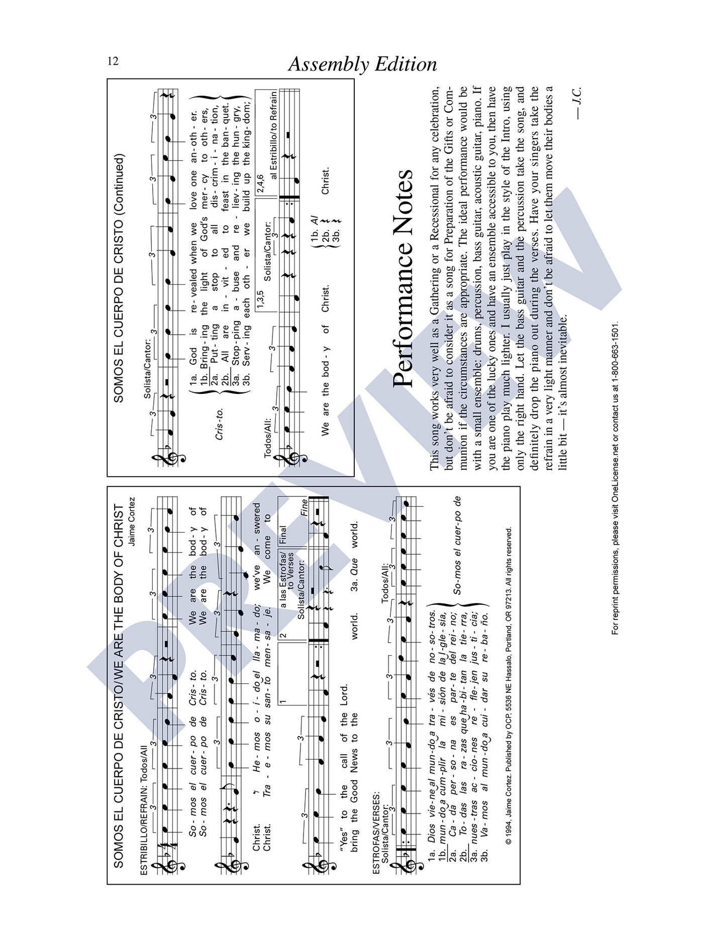 Somos el Cuerpo de Cristo/We Are the Body of Christ