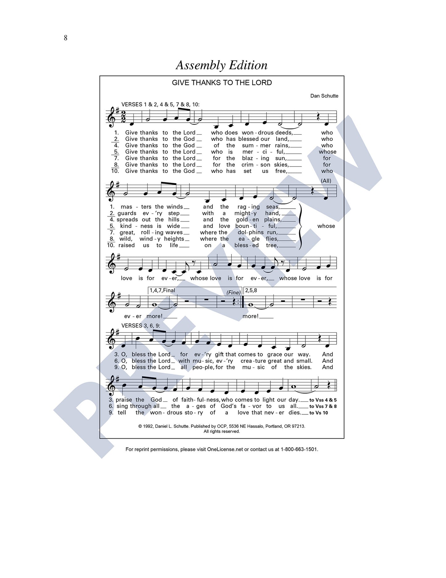 Give Thanks to the Lord