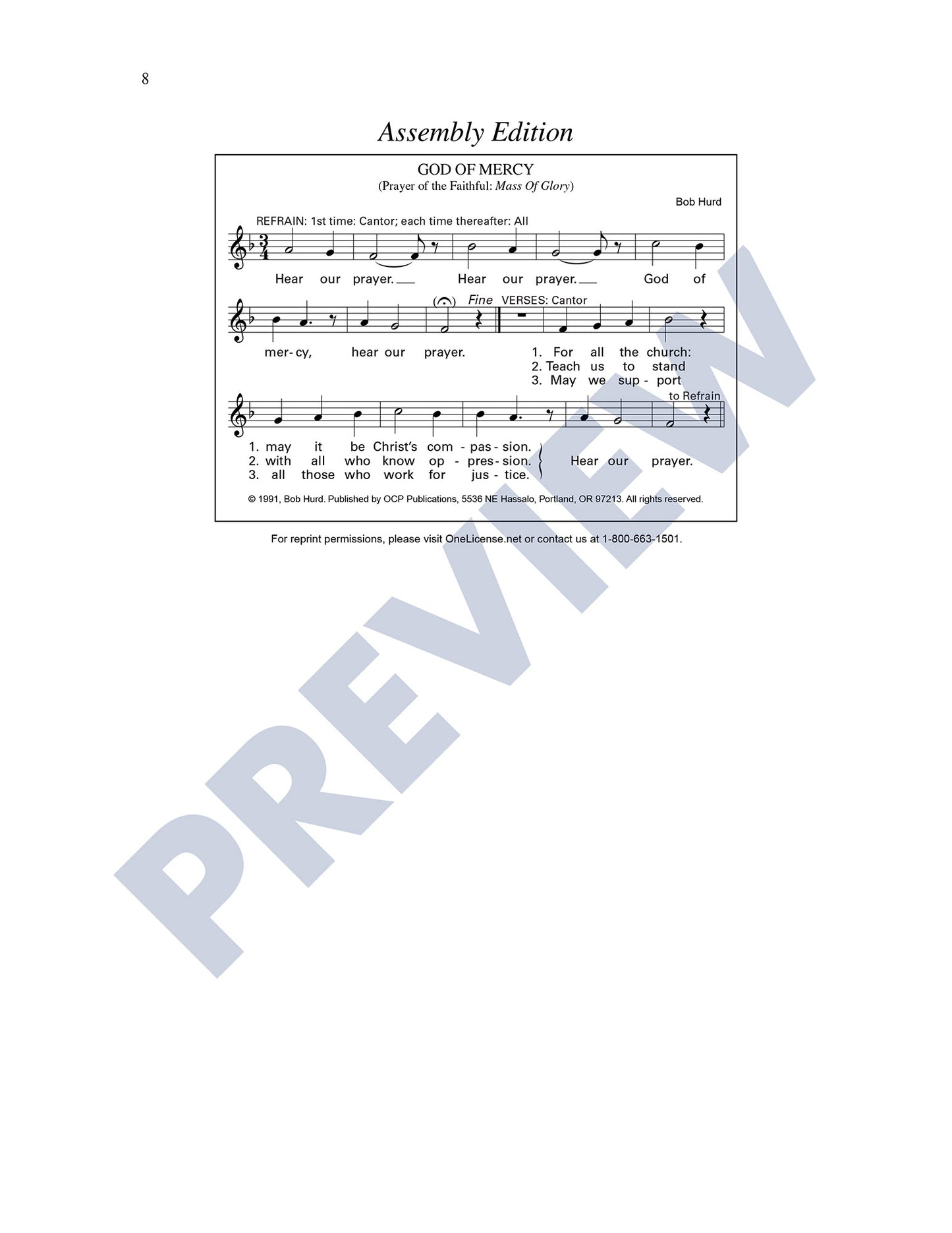 God of Mercy: Mass of Glory