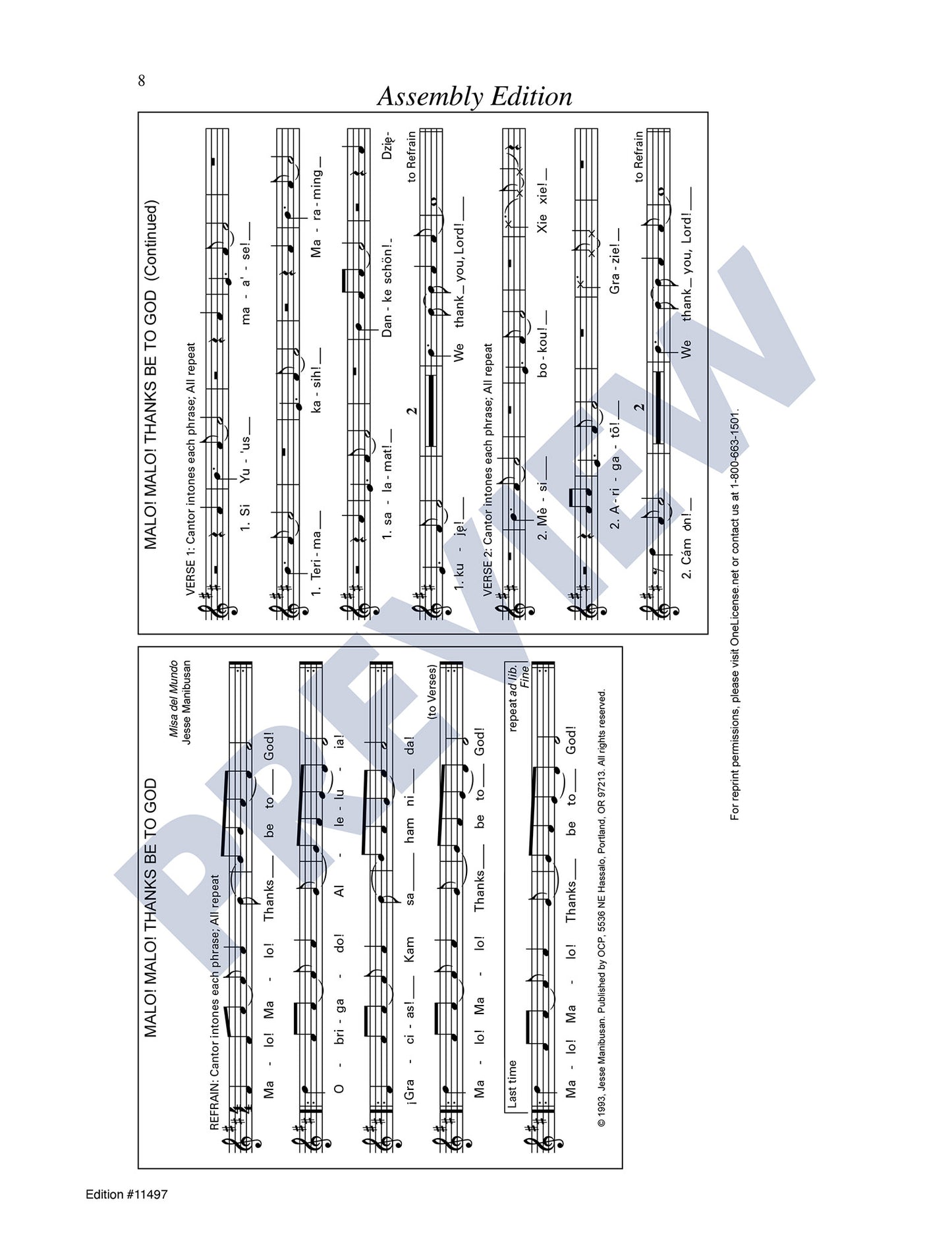 Malo! Malo! Thanks Be to God