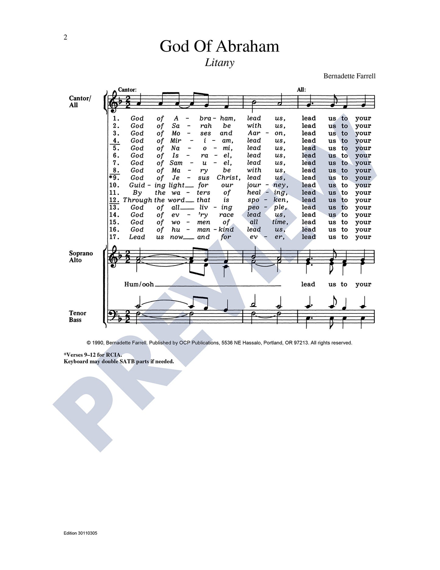 God of Abraham (Litany)