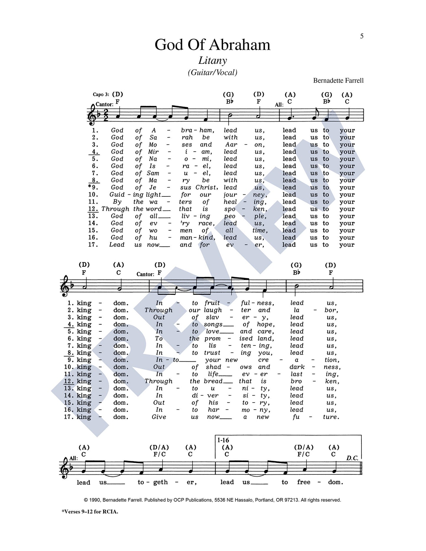 God of Abraham (Litany)