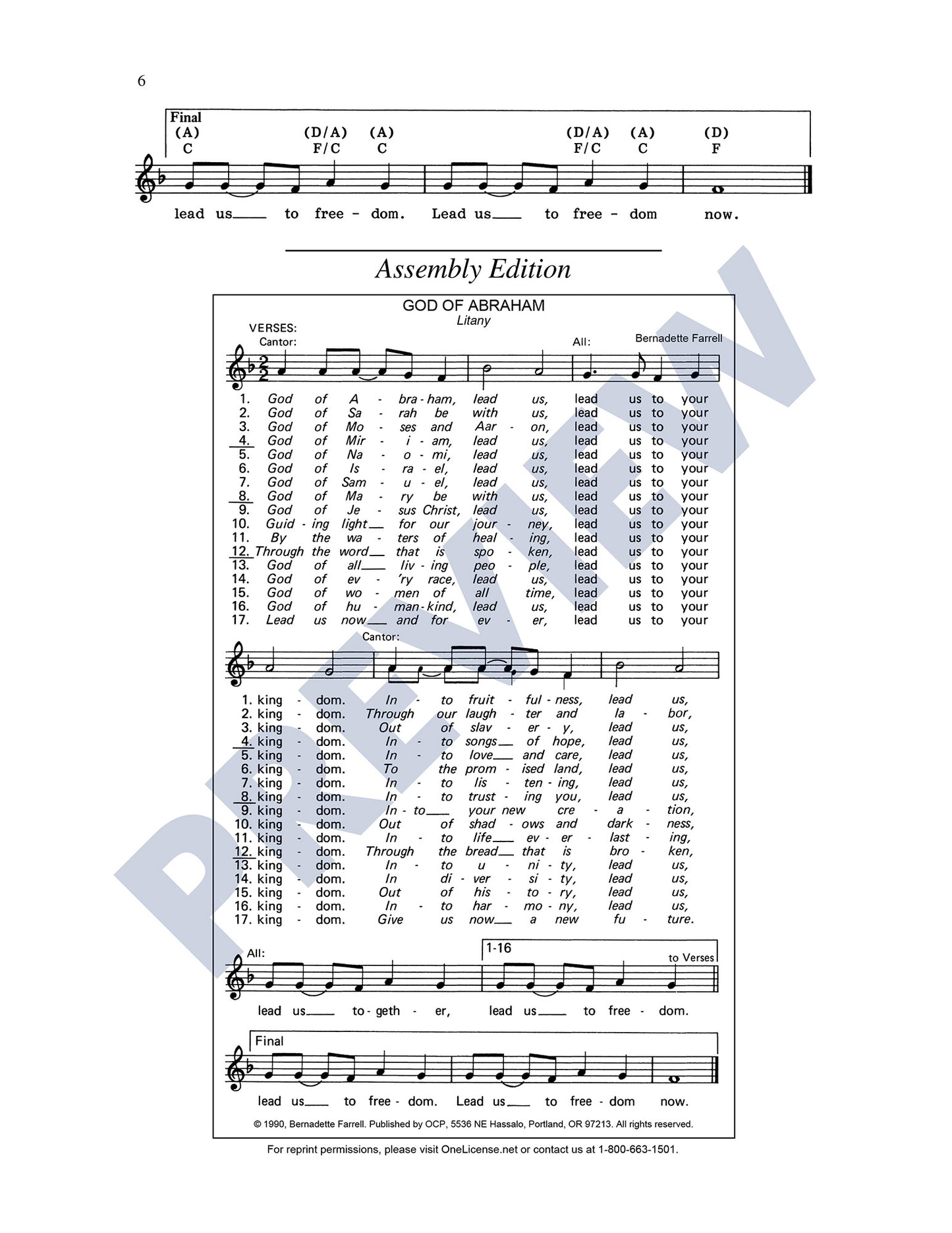 God of Abraham (Litany)