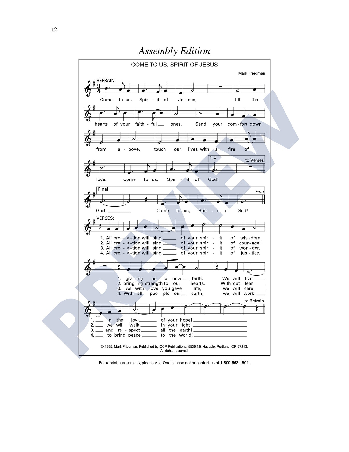 Come to Us, Spirit of Jesus