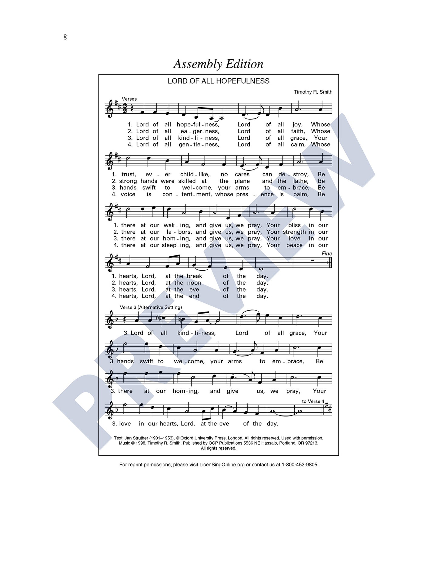 Lord of All Hopefulness