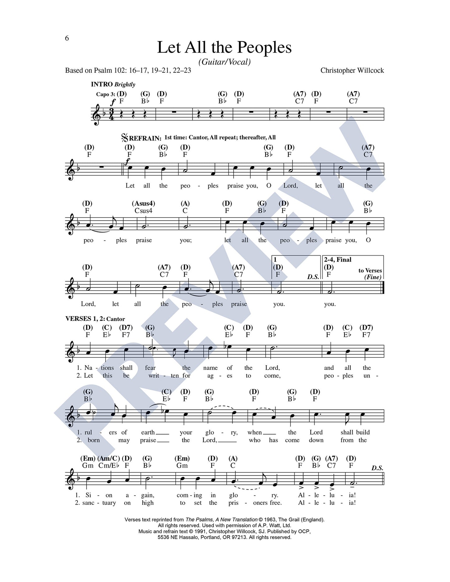Psalm 102: Let All the Peoples
