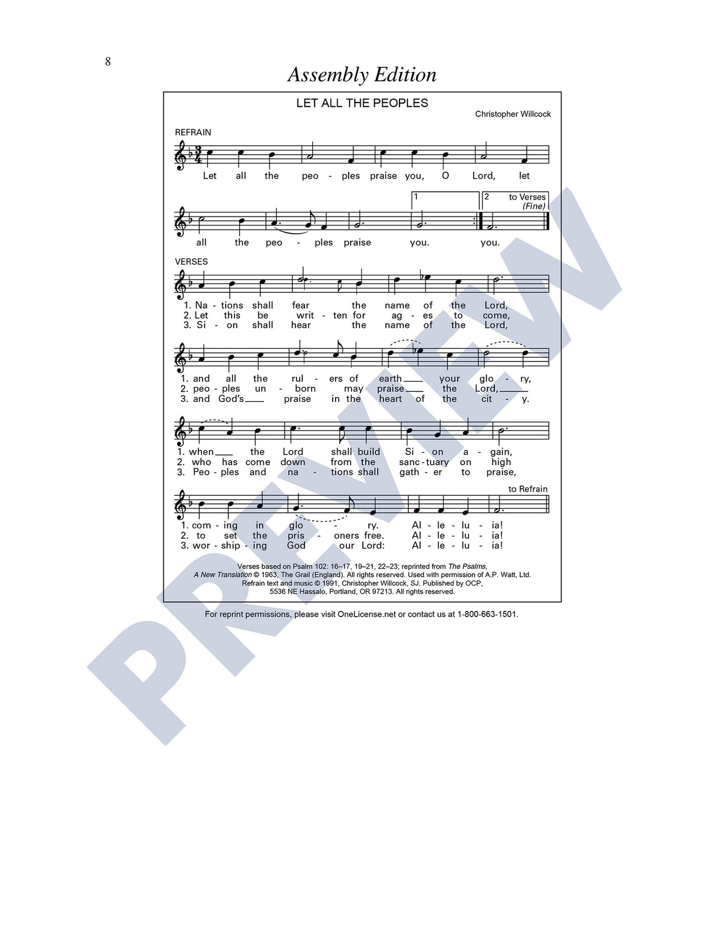 Psalm 102: Let All the Peoples