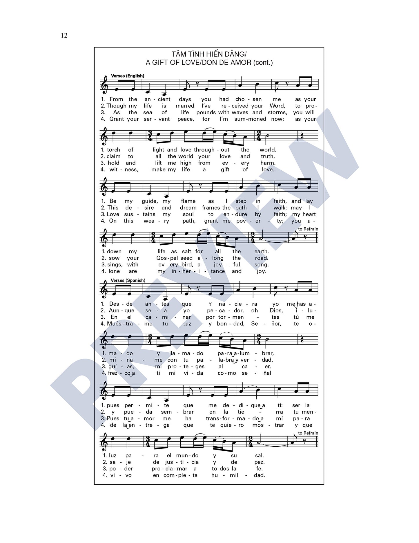 Tâm Tình Hi n Dâng / A Gift of Love / Don de Amor