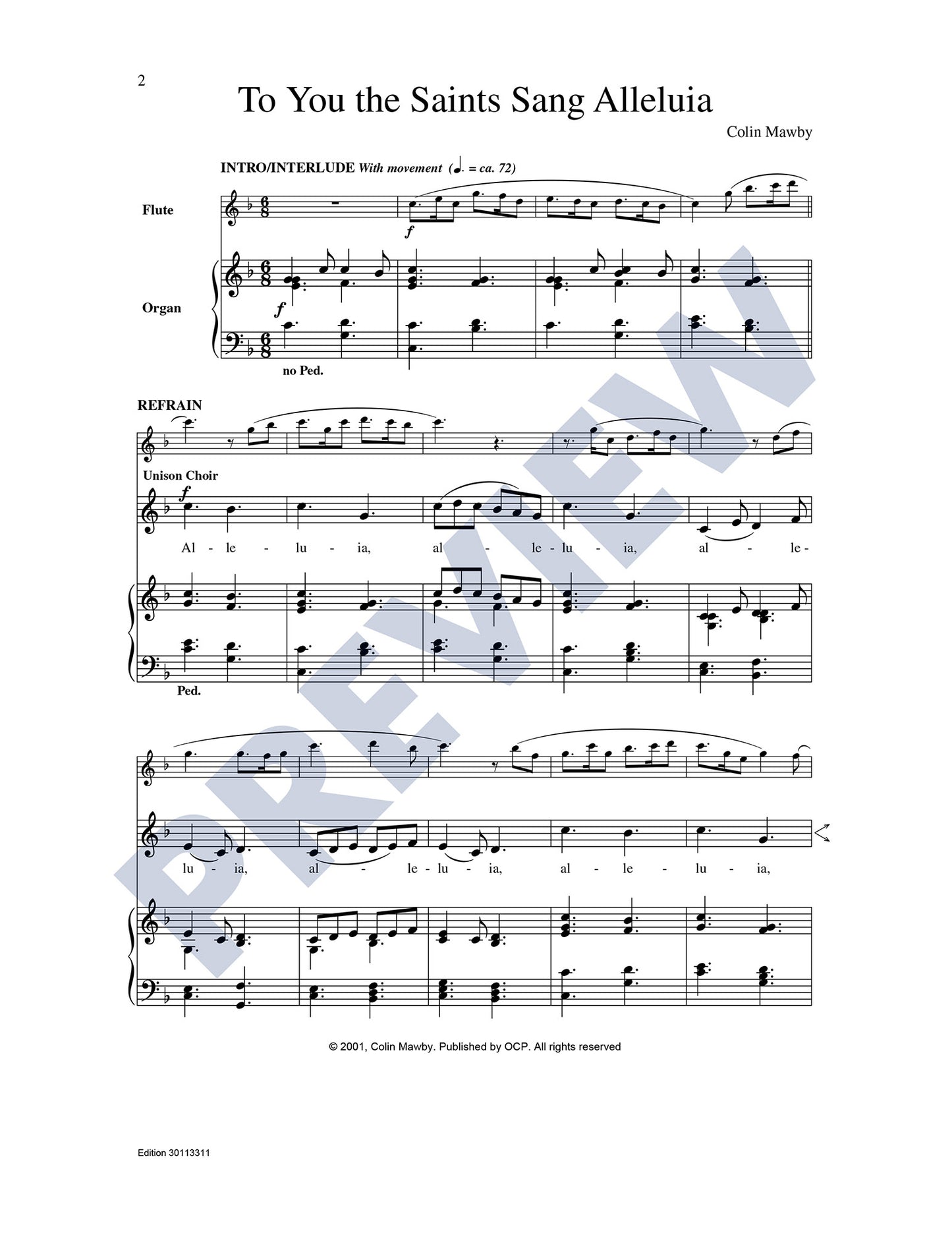 To You the Saints Sang Alleluia