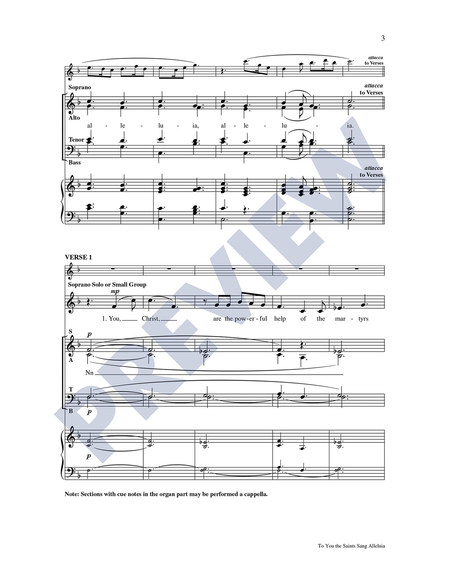 To You the Saints Sang Alleluia