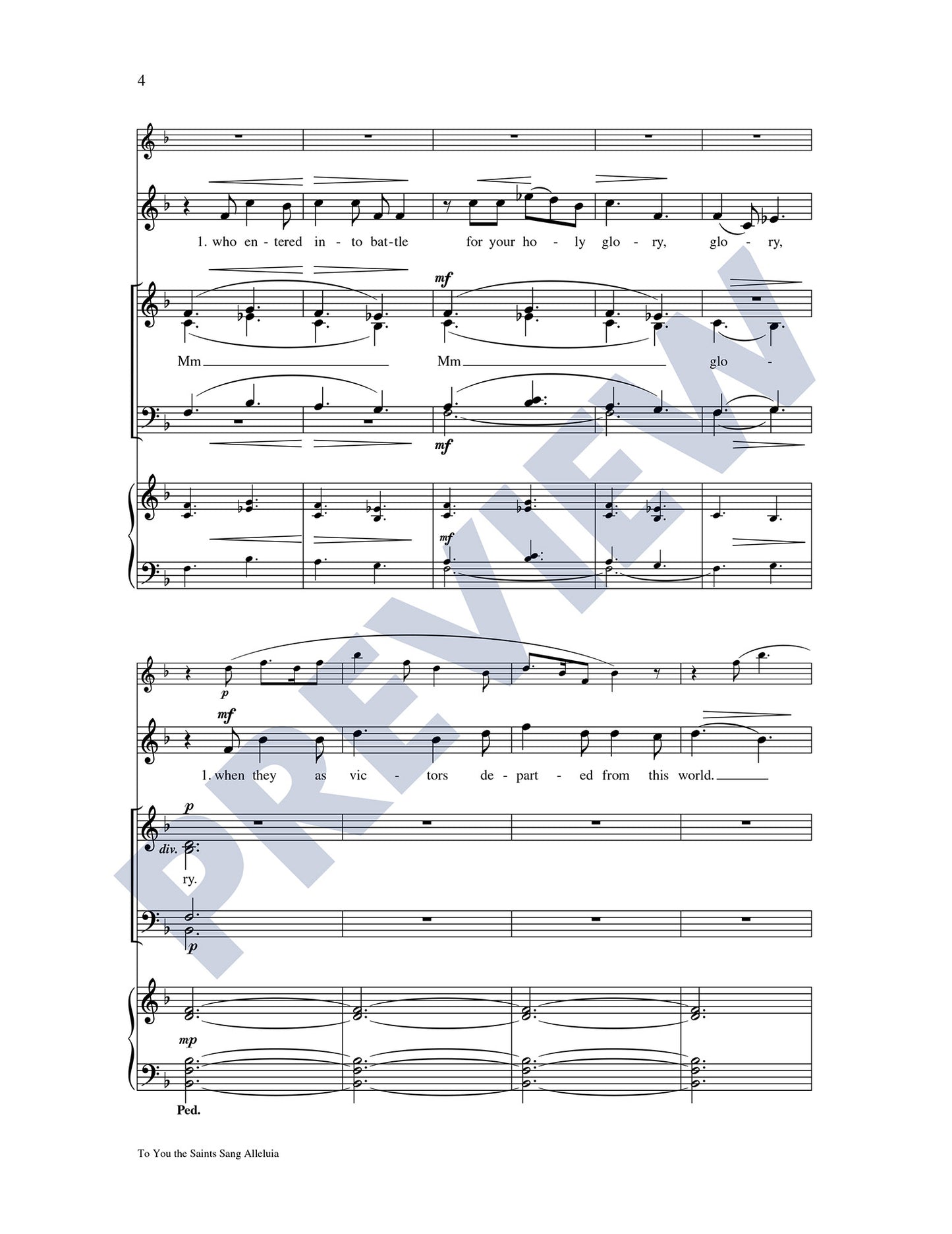 To You the Saints Sang Alleluia