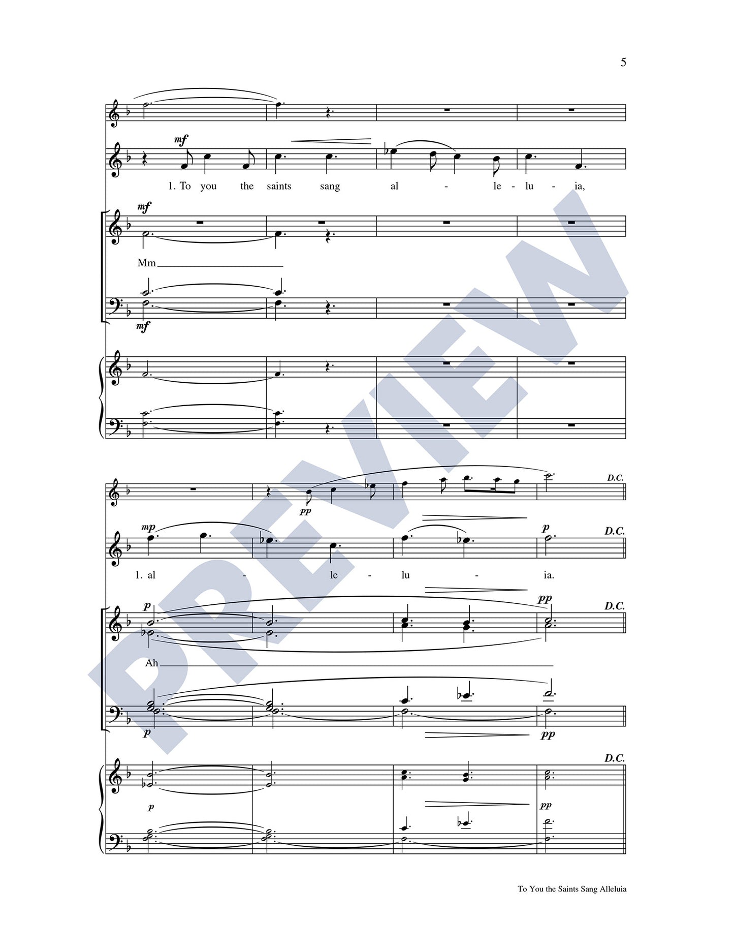 To You the Saints Sang Alleluia