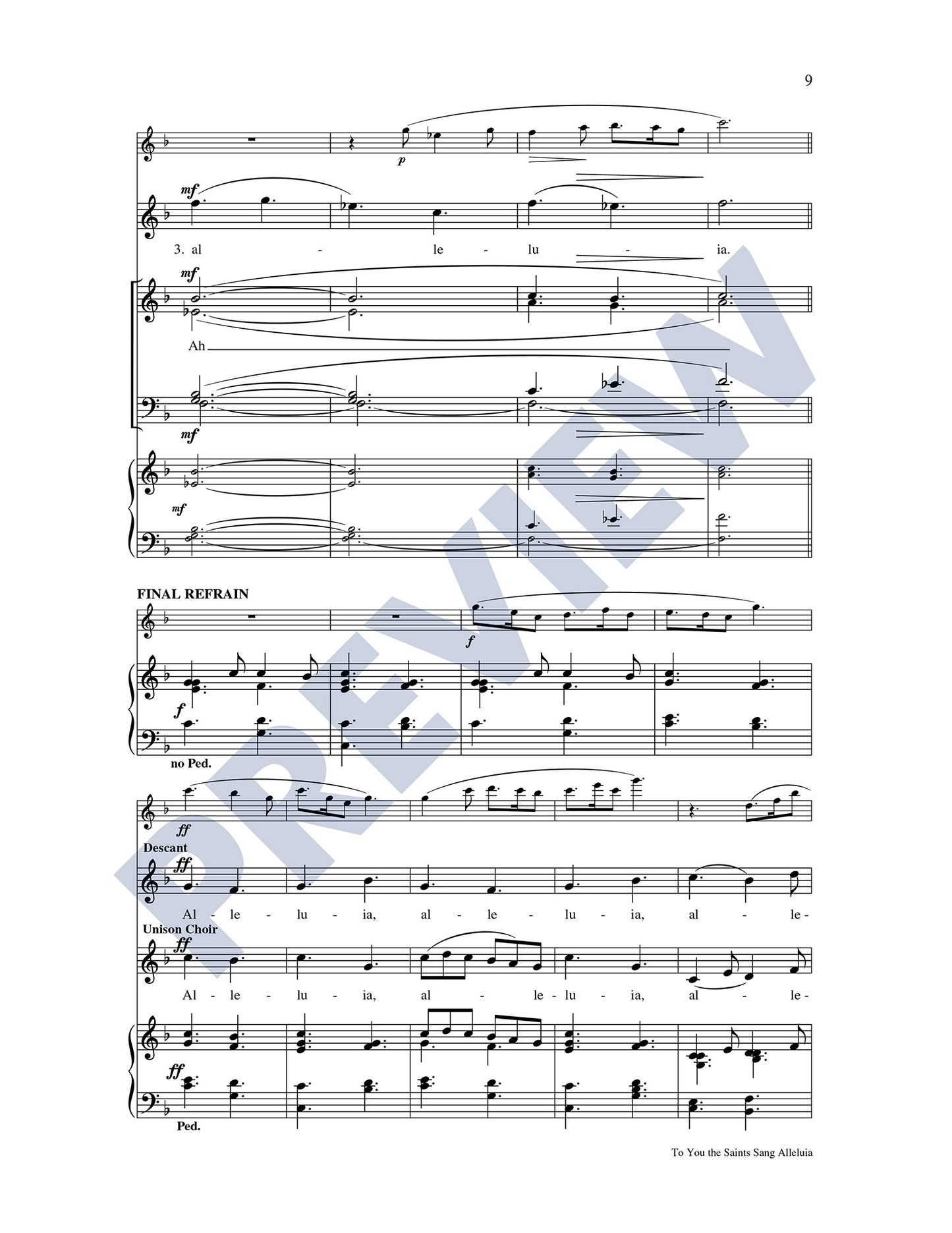 To You the Saints Sang Alleluia